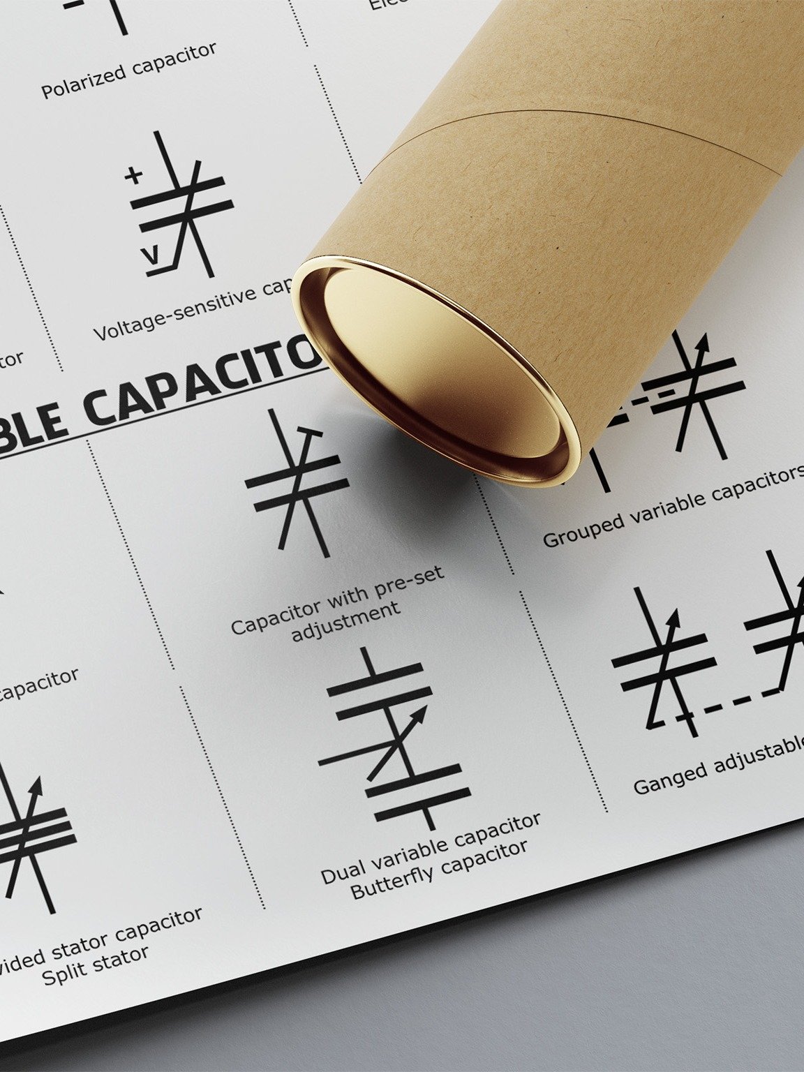 Capacitor Symbols – Fixed, Polarized & Variable Types product image (5)