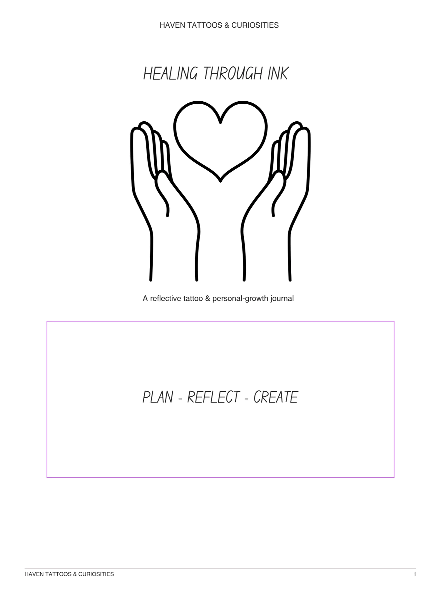 Healing Through Ink: Tattoo Edition | 26-Page Guided Healing Journal product image (1)
