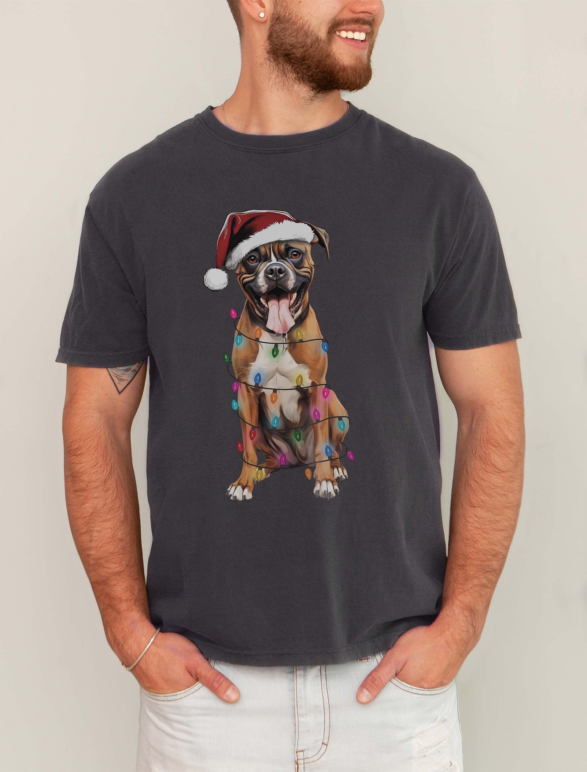 Funny Boxer Christmas T-Shirt for Boxer Paw-rents product image (21)
