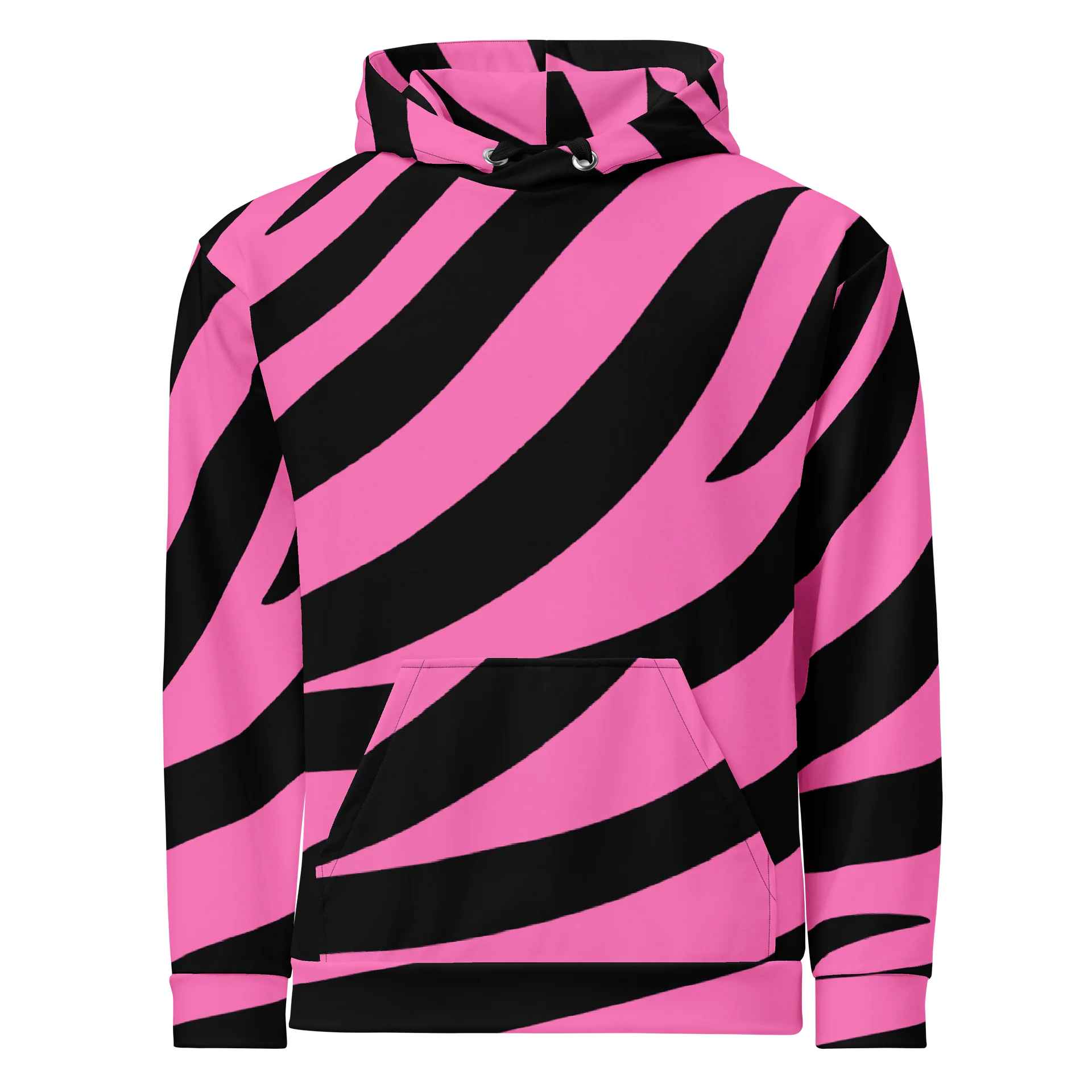 Zebra Print Hoodie – Pink Black product image (1)