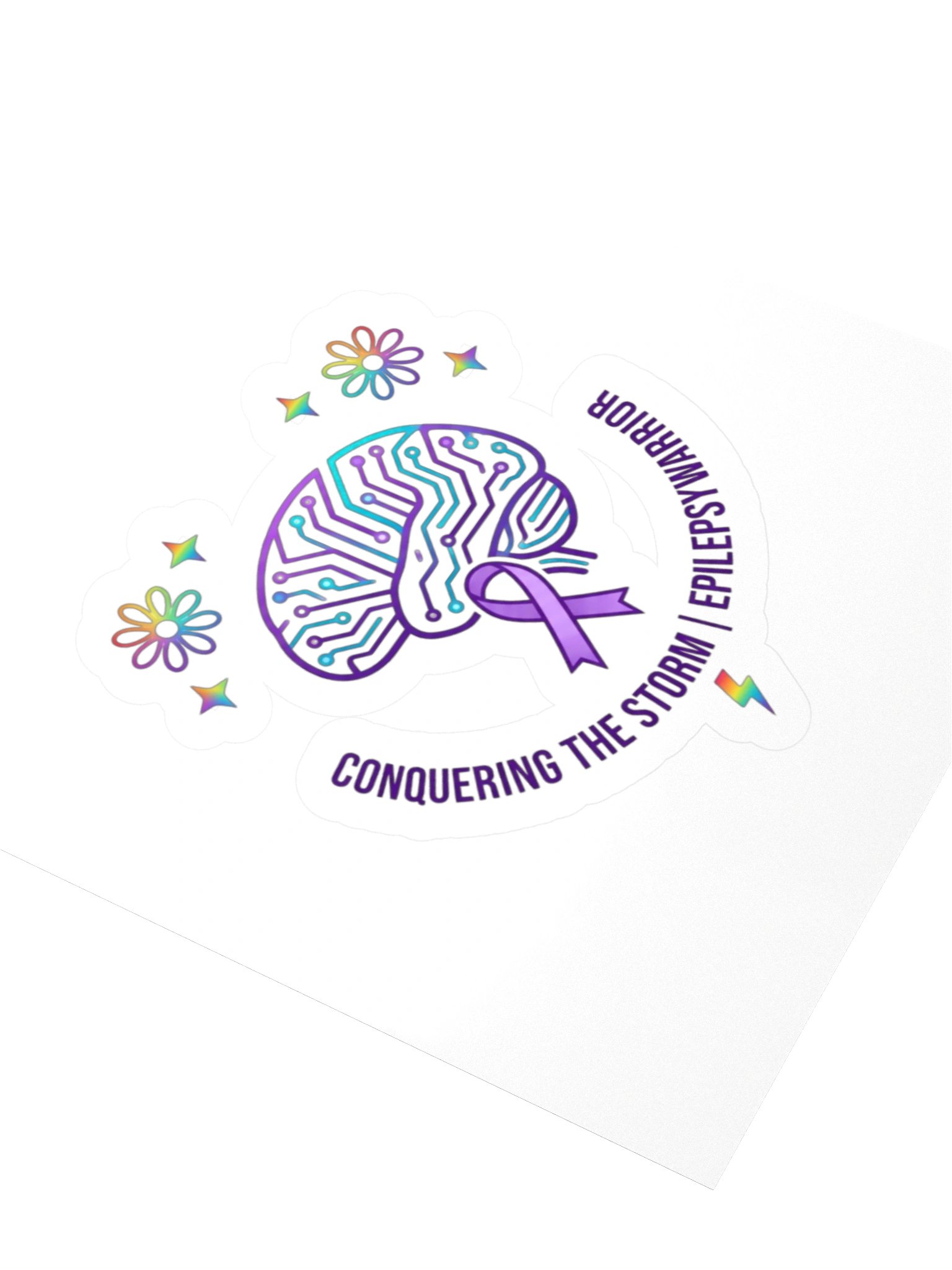 Epilepsy Warrior Kiss-Cut Stickers product image (3)