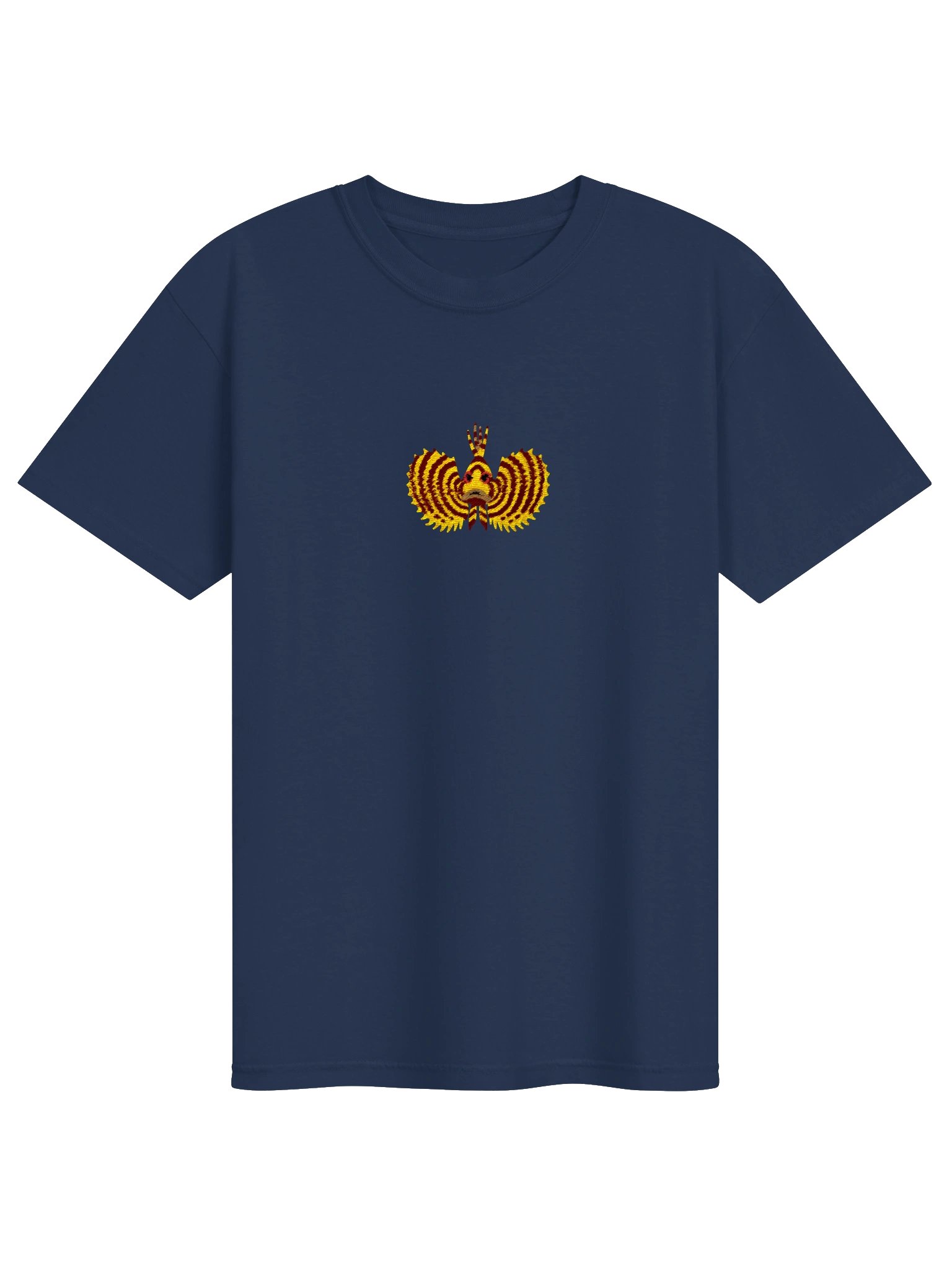 Yellow Fuzzy Dwarf Lionfish Embroidered Shirt | Reef Aquarium Fish Embroidery Tee | Saltwater Marine Fish Apparel product image (5)
