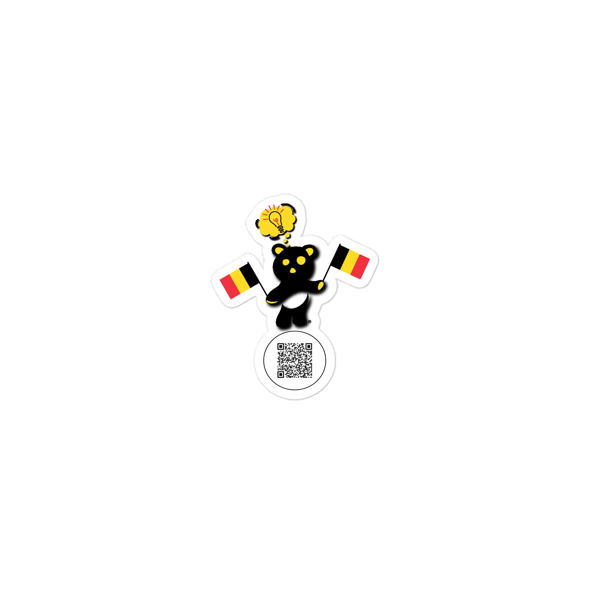Belgium — Country Bear Sticker | BehrBrained Media product image (1)