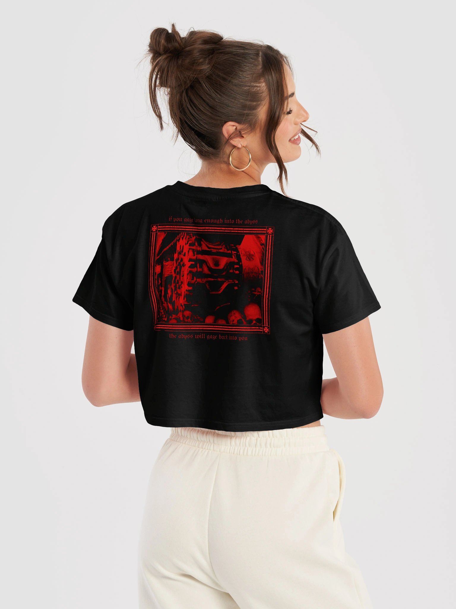 FEEL THE FEAR CROPTOP BACKPRINT RED product image (6)