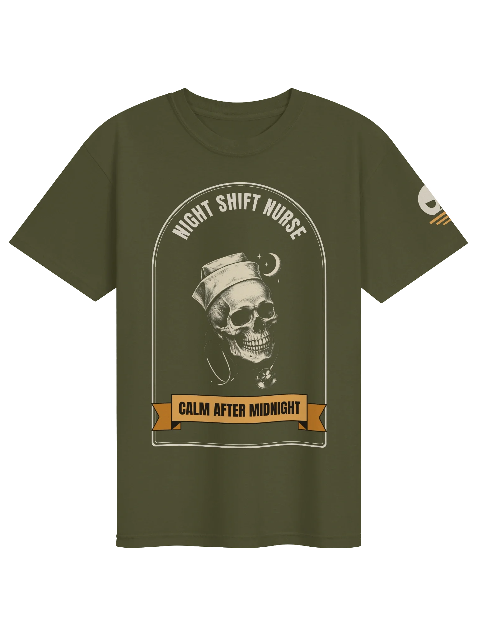 Camiseta Night Shift Nurse con calavera: Calm After Midnight