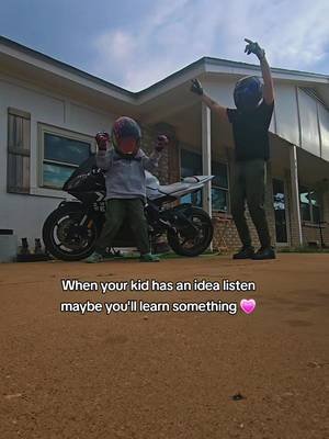 Being a dad is pretending you're teaching them while they secretly teach you everything. ❤️ #biker #bikelover #foryoupage  #biketok #vibes 