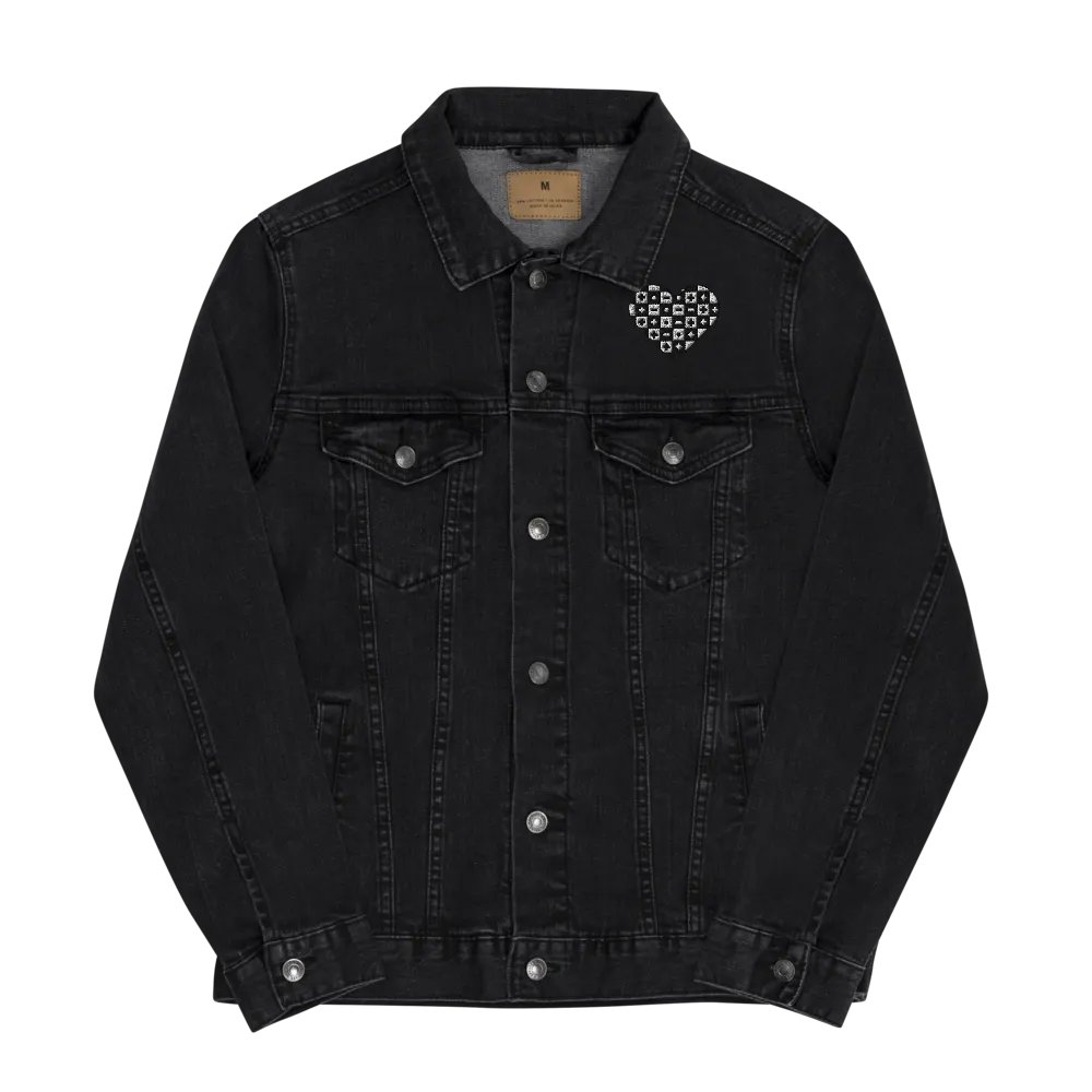Checkered Heart Denim Jacket product image (2)