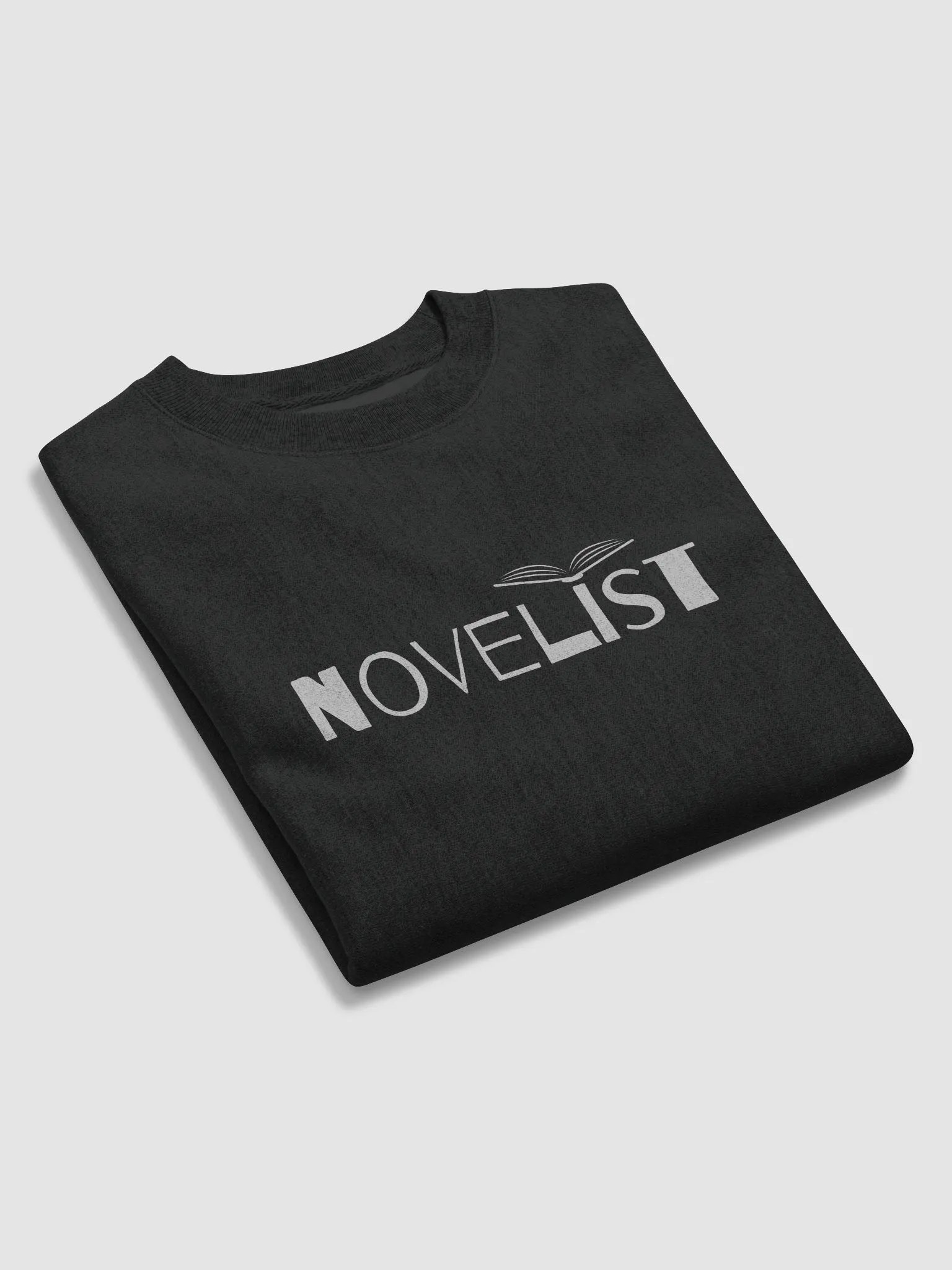 Novelist Silver Text Black Sweatshirt product image (5)