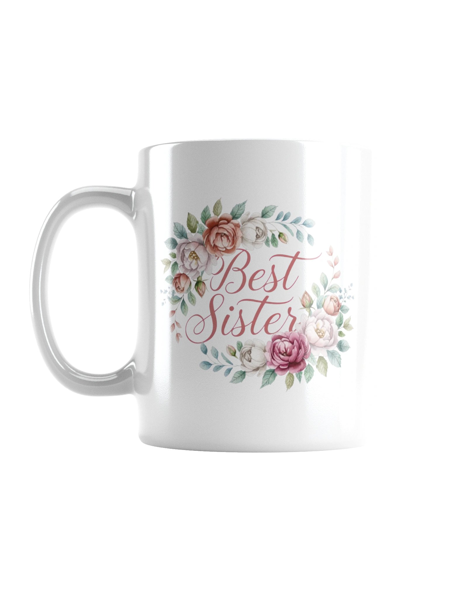 Colorful Best Sister Floral Coffee Mug product image (1)