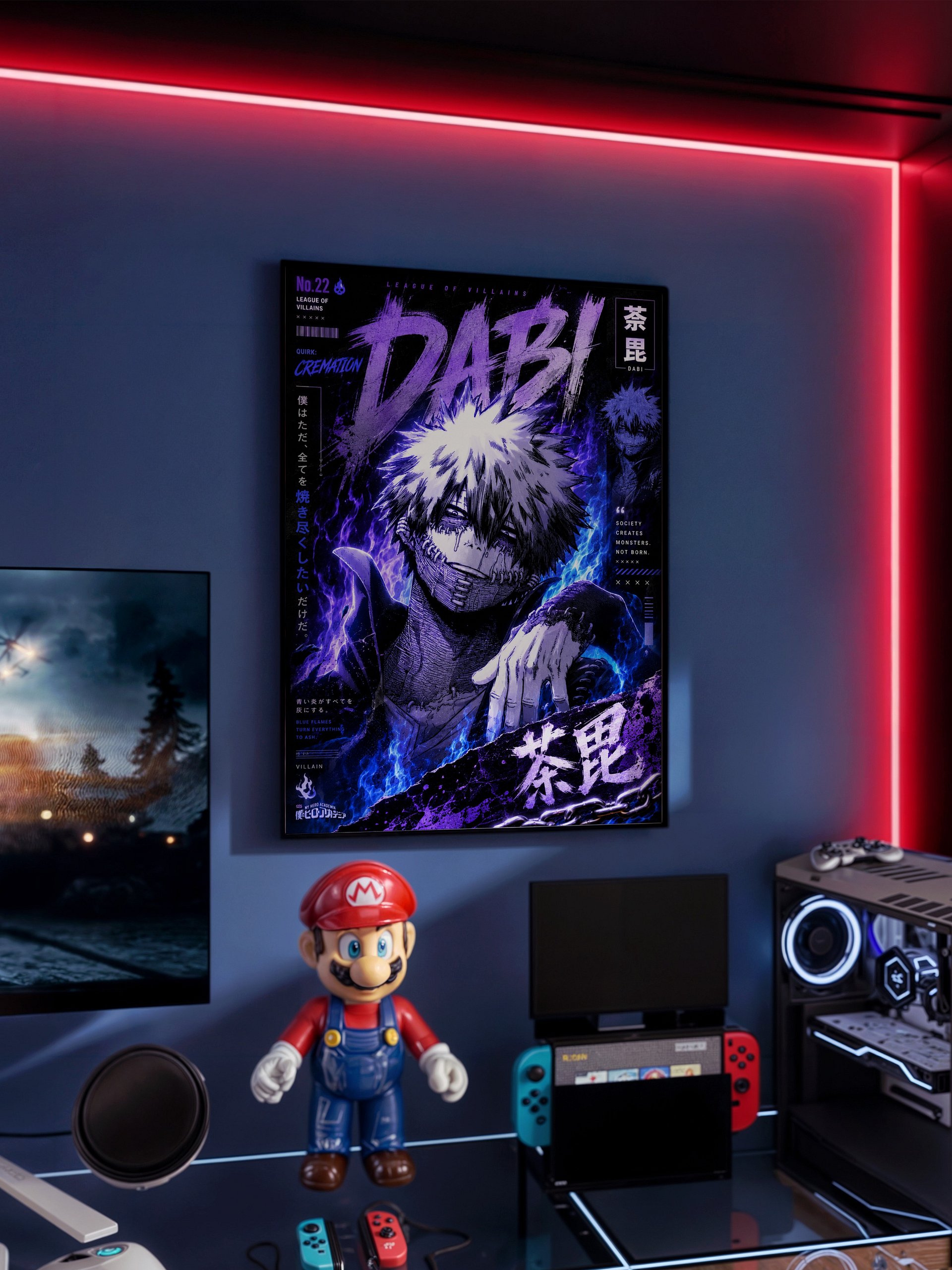 Dabi – Blue Cremation | League of Villains Anime Poster product image (2)