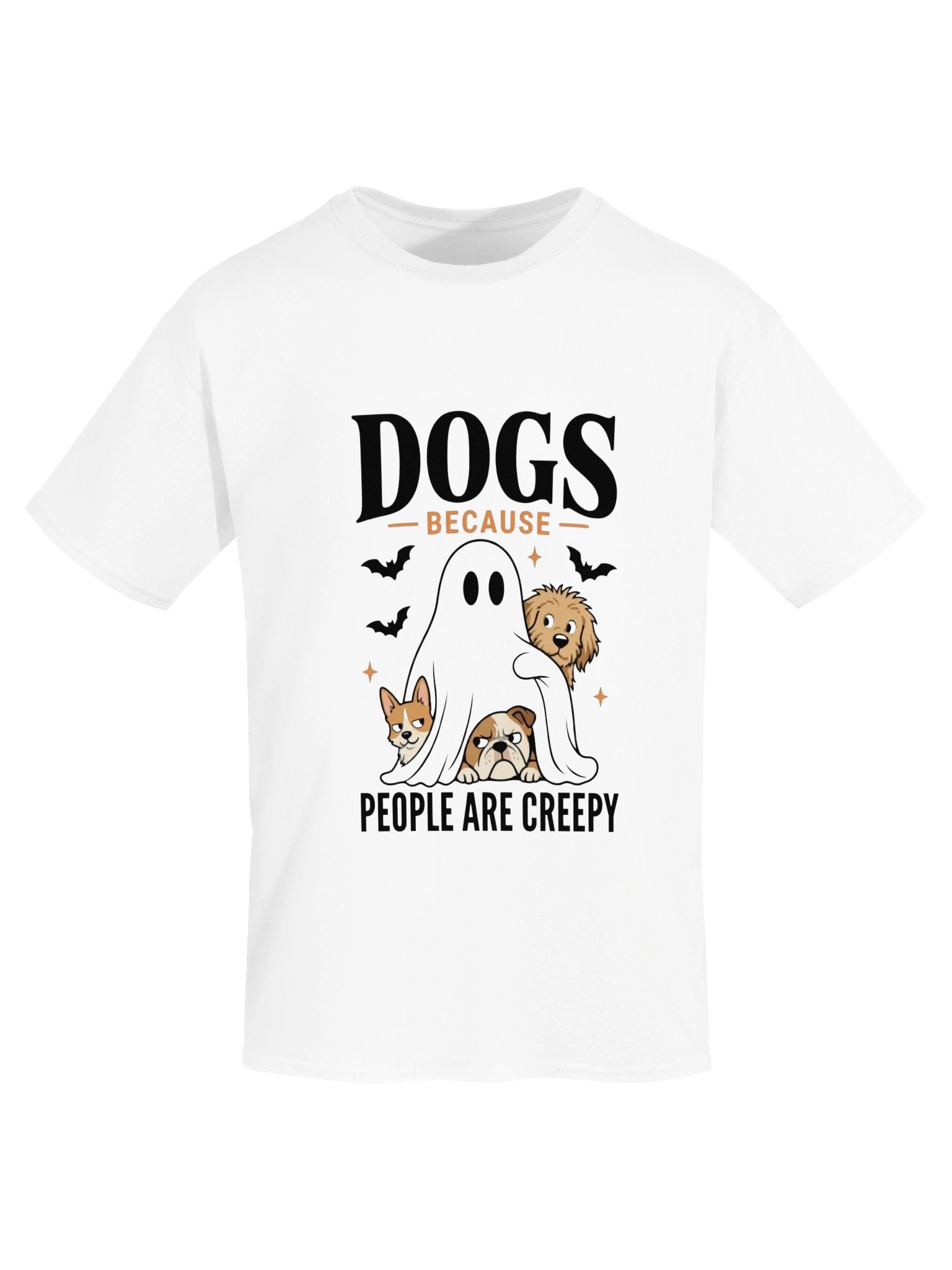 T-shirt "Dogs Because People Are Creepy" - Version Fantôme et Chiens product image (71)