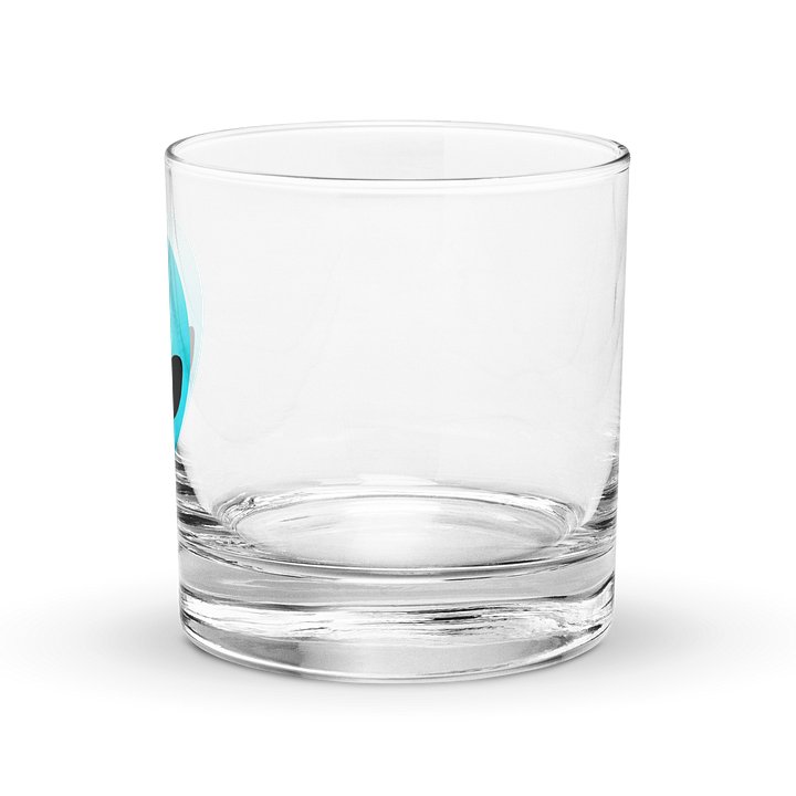 Turquoise Alien Emoji Rocks Glass product image (2)