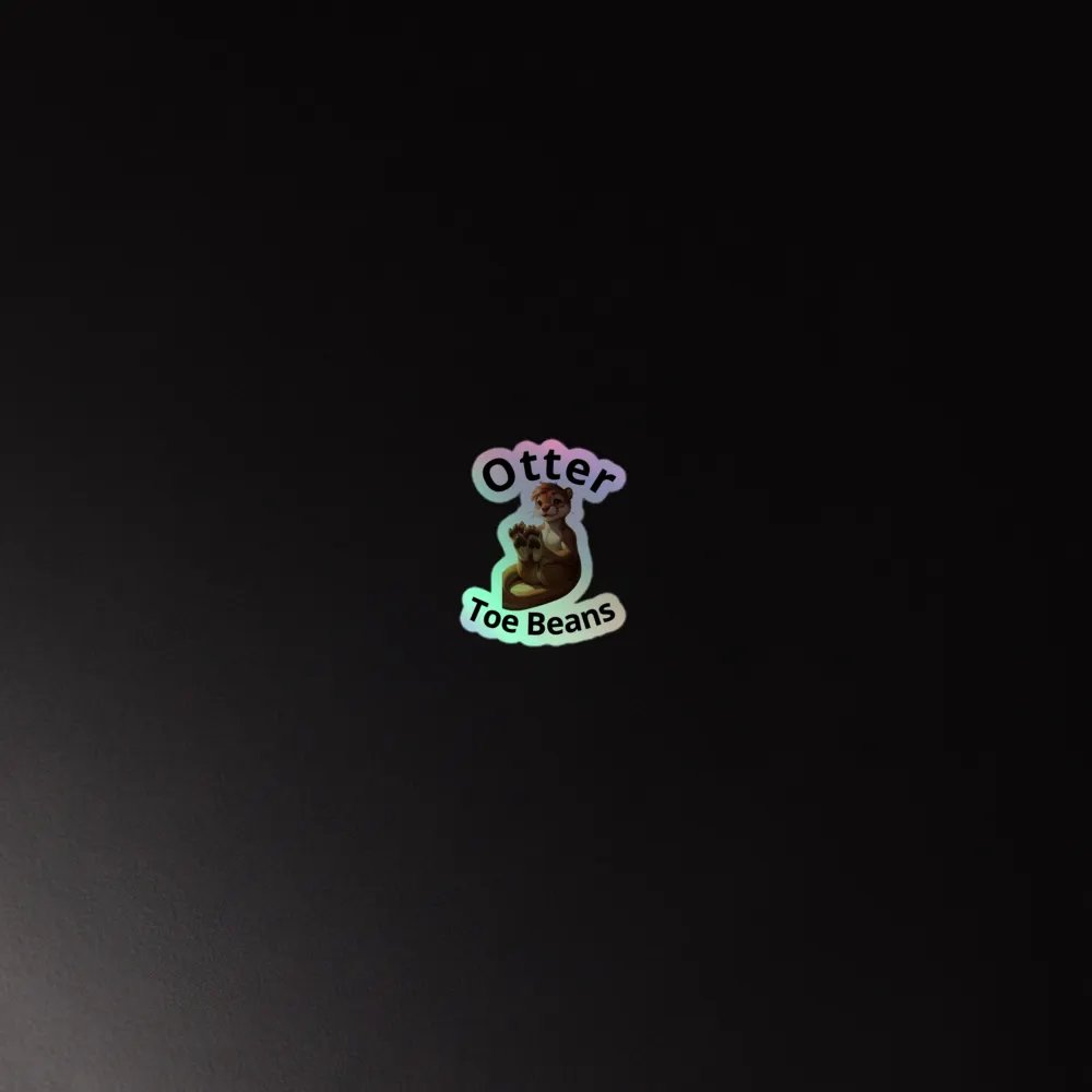 Otter beans Holographic Sticker product image (2)