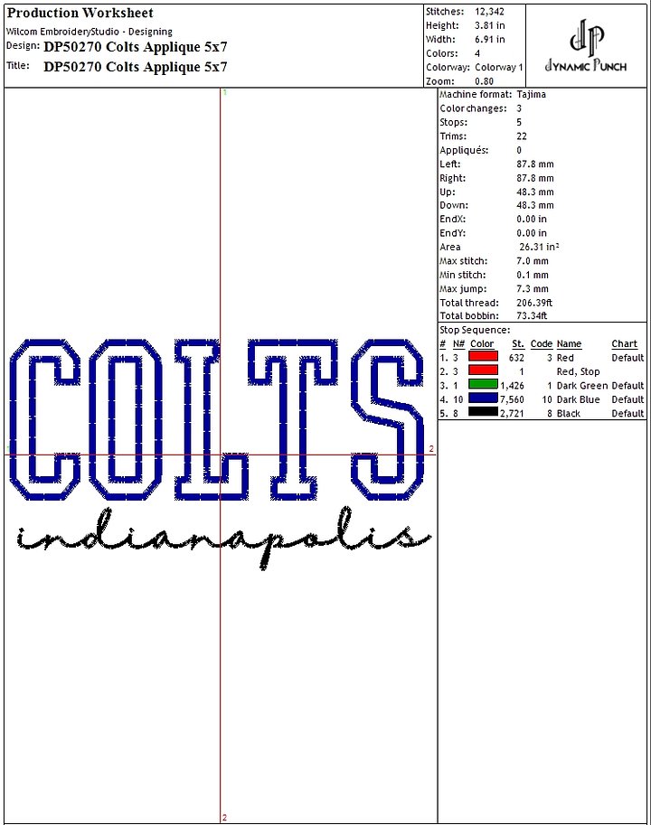 NFL COLTS APPLIQUE product image (2)