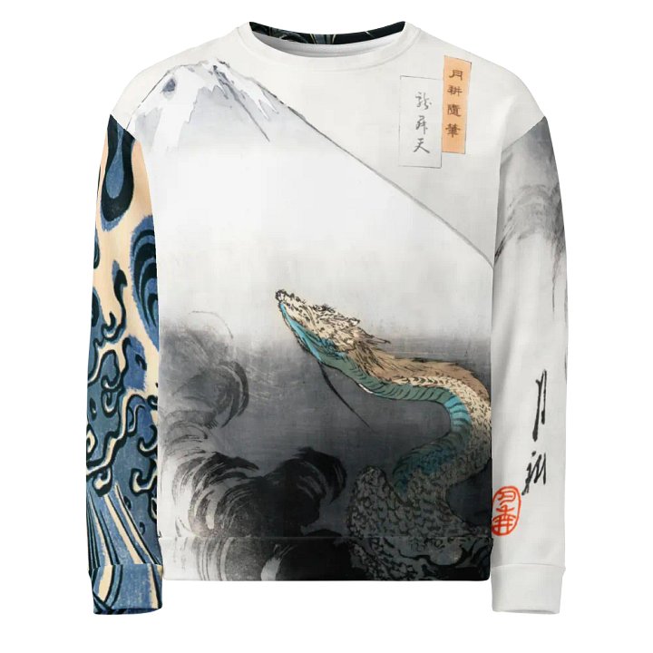 Dragons All-Over Print Recycled Unisex Sweatshirt product image (1)