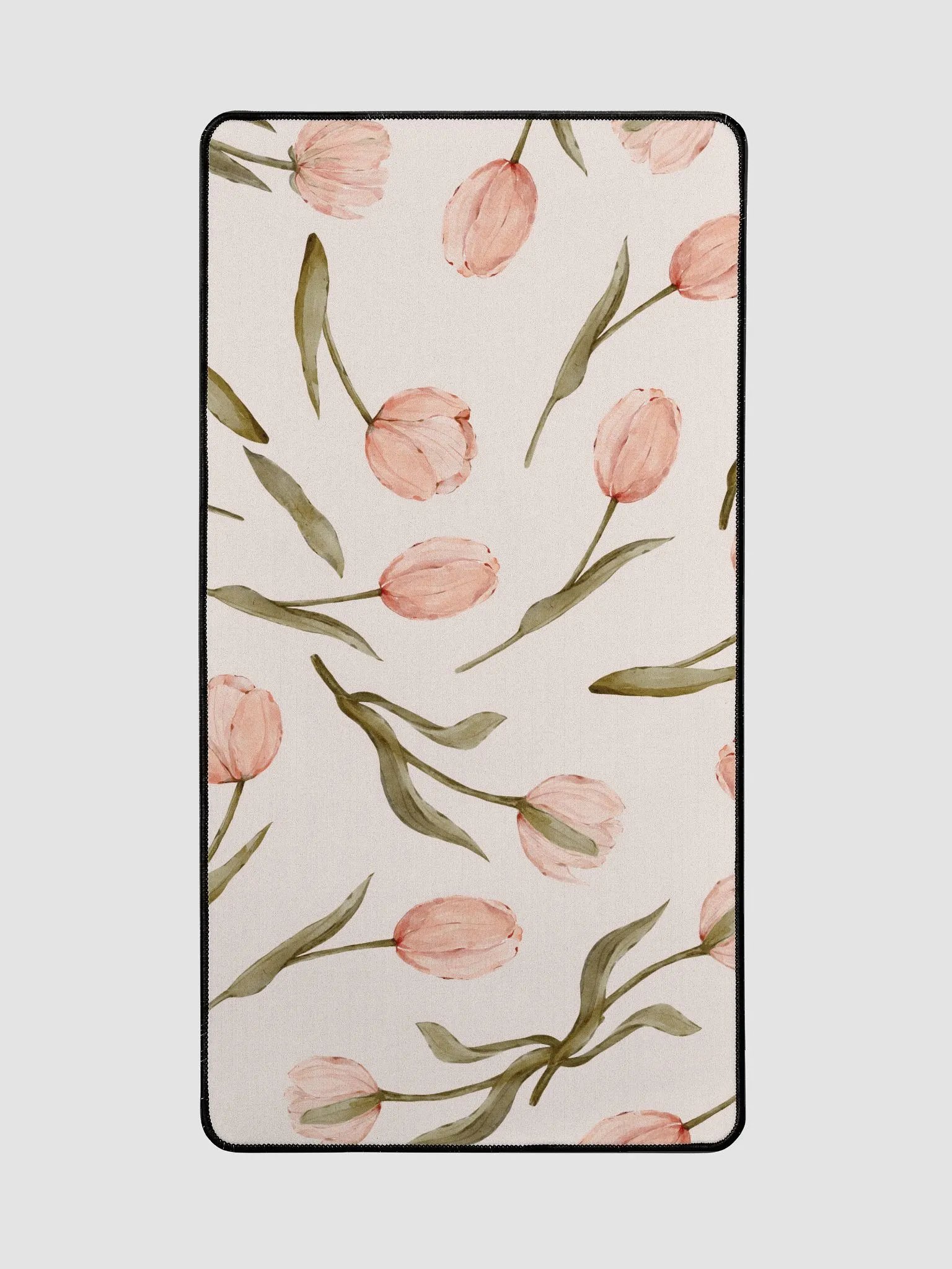 Pink Tulips desktop mat for keyboard and mouse product image (2)