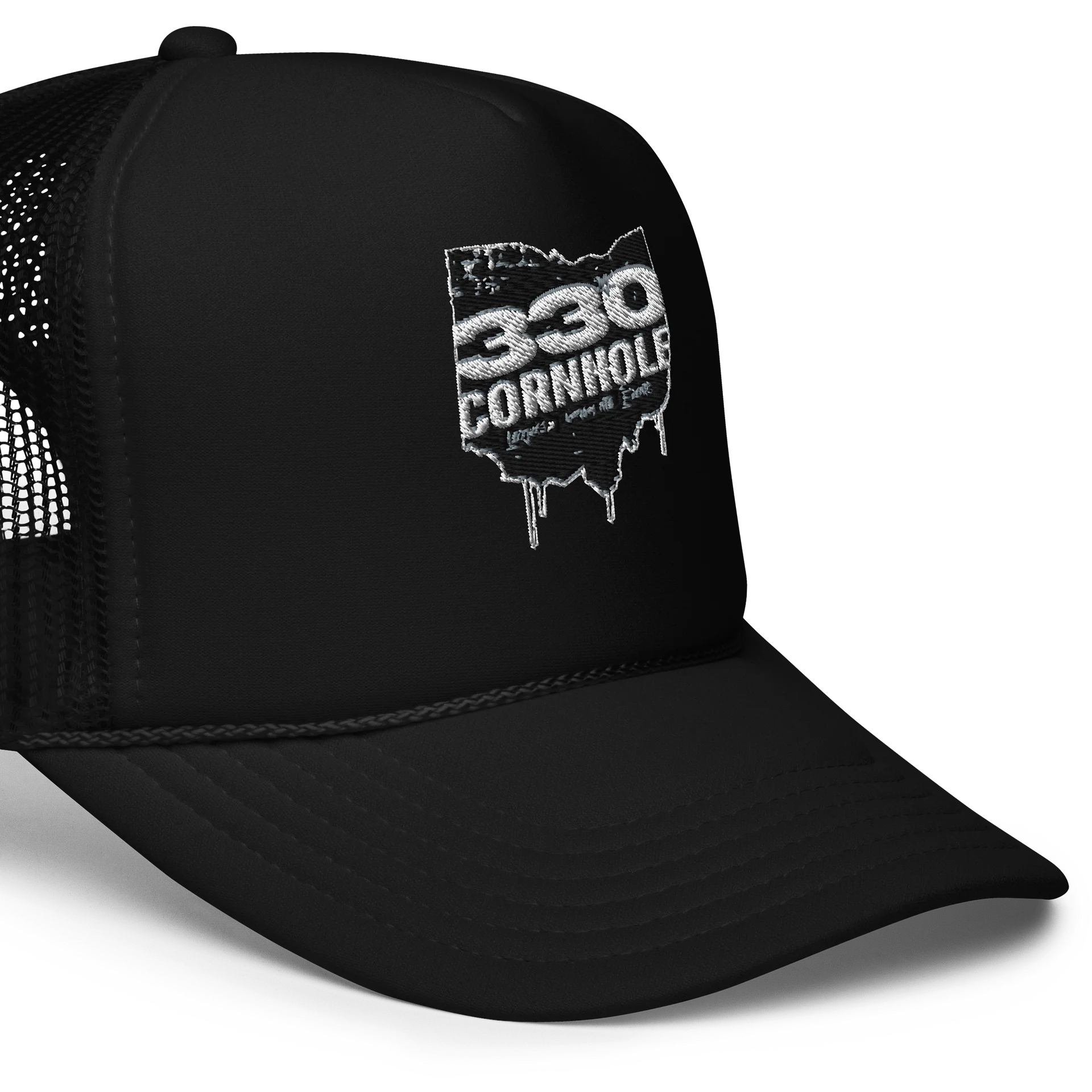 Otto 330 Cornhole Puff Logo Foam Trucker Hat product image (5)