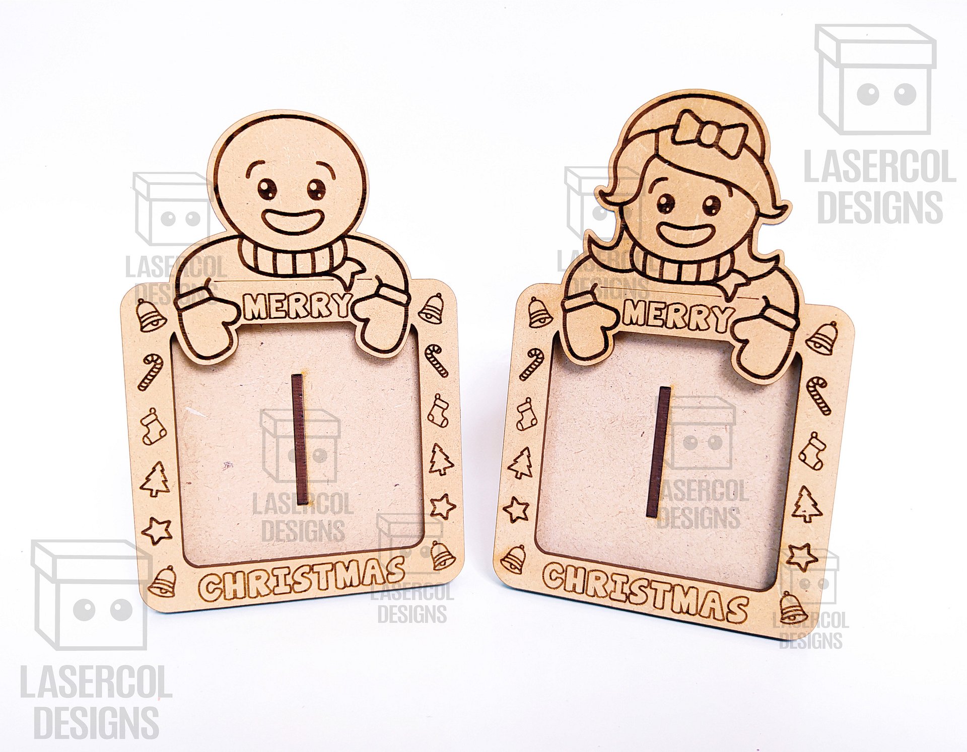 Christmas Ornaments Photo Frame Set 4- Laser Cut Files product image (8)