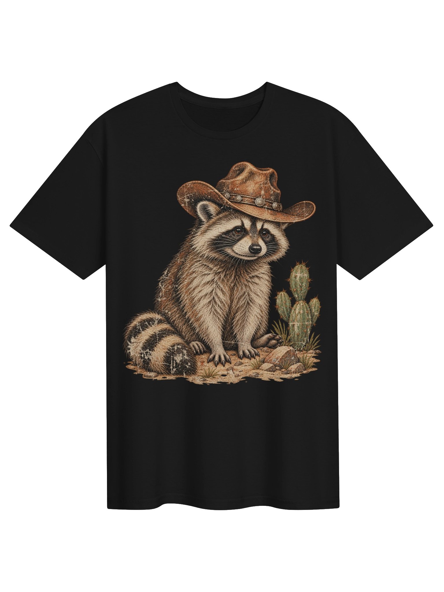 Cowboy Raccoon Desert T-Shirt product image (1)