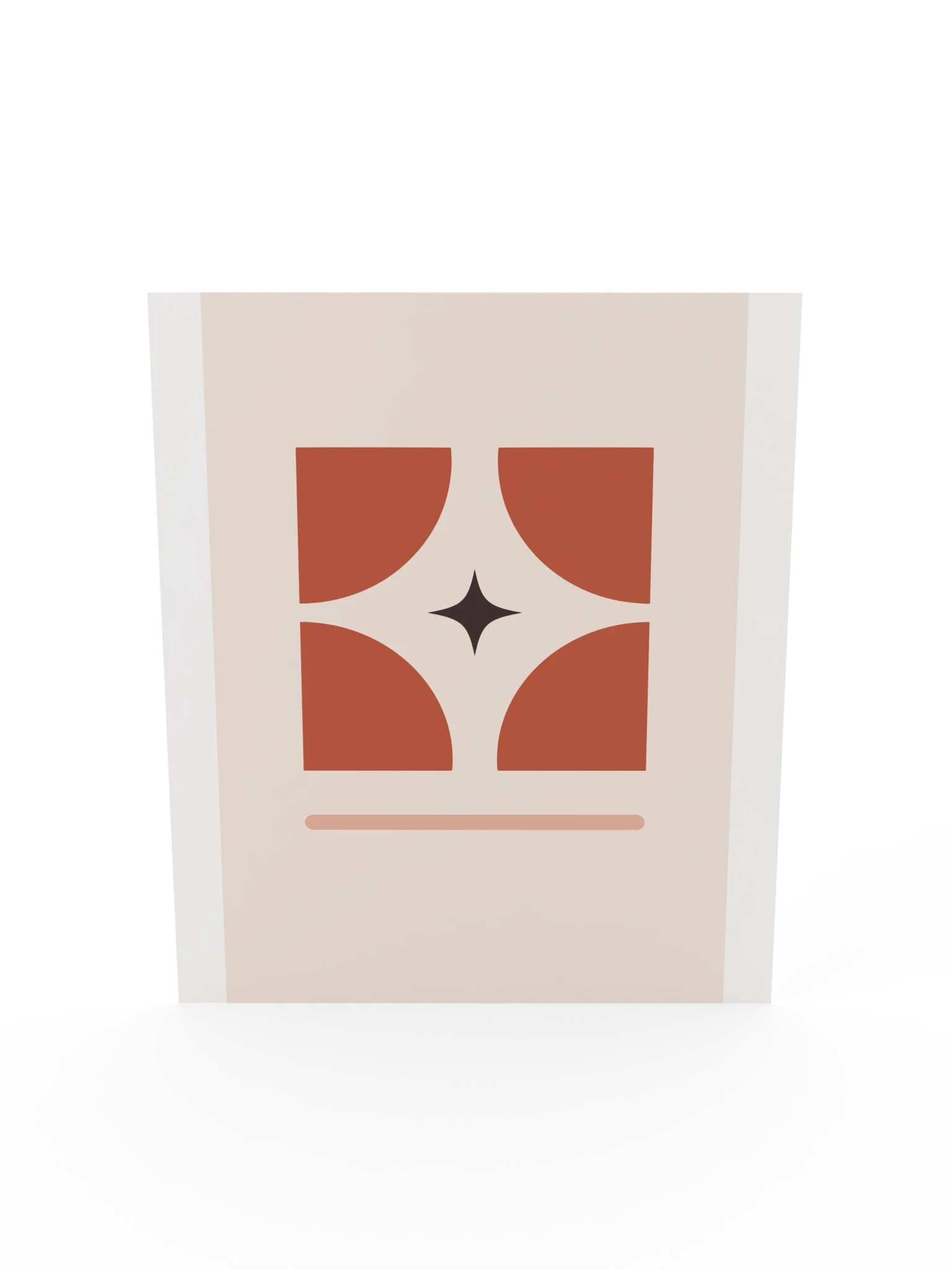 Rust Star Geometric Print | Mid Century Bathroom Wall Art product image (7)