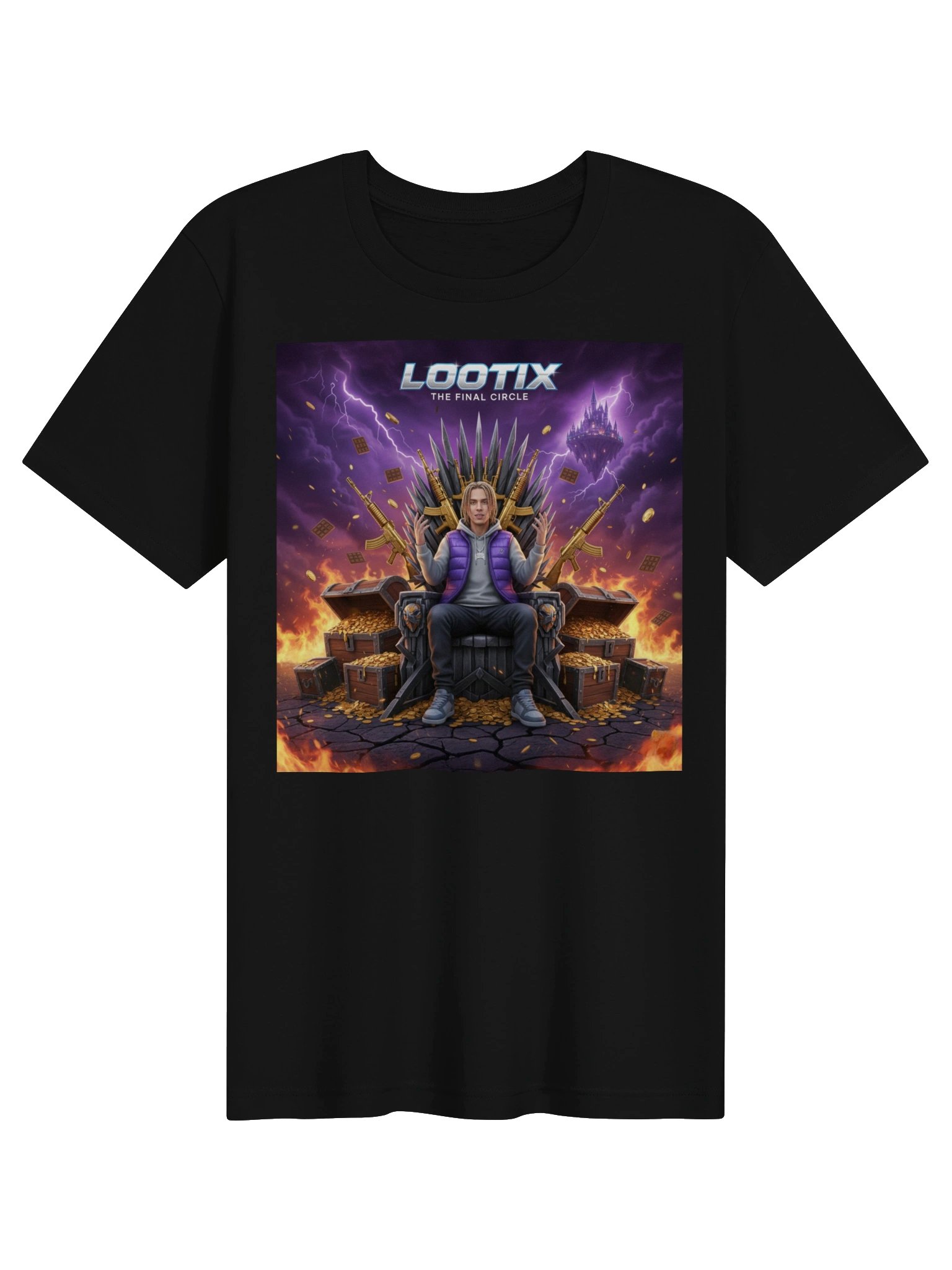 Limited Edition Victory Throne Fitted Tee – Tailored Gaming Graphic Shirt product image (1)