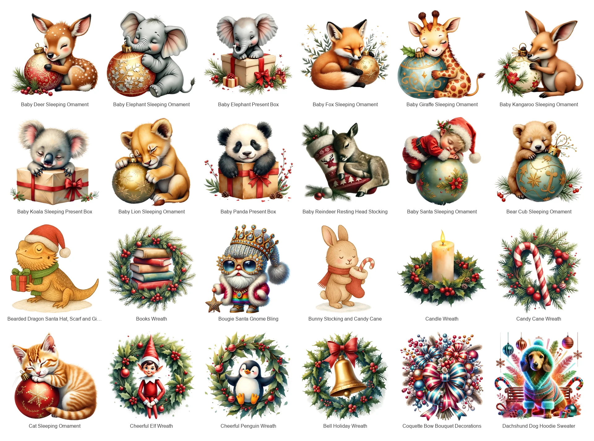 Christmas PNG Bundle | 118 Designs | Commercial Use | Sublimation Clipart product image (2)