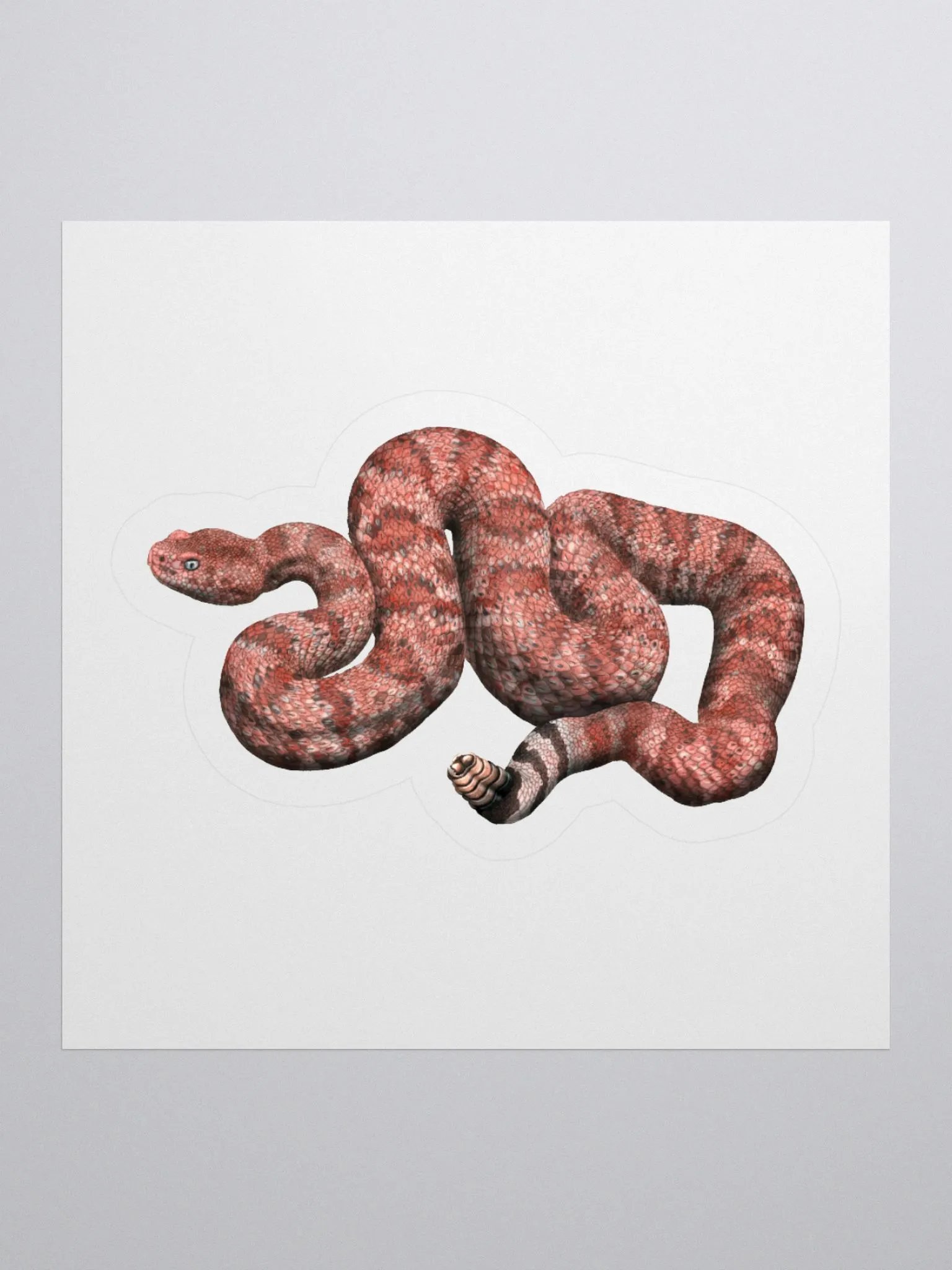 Die-Cut Sticker – Speckled Rattlesnake (Red) product image (1)