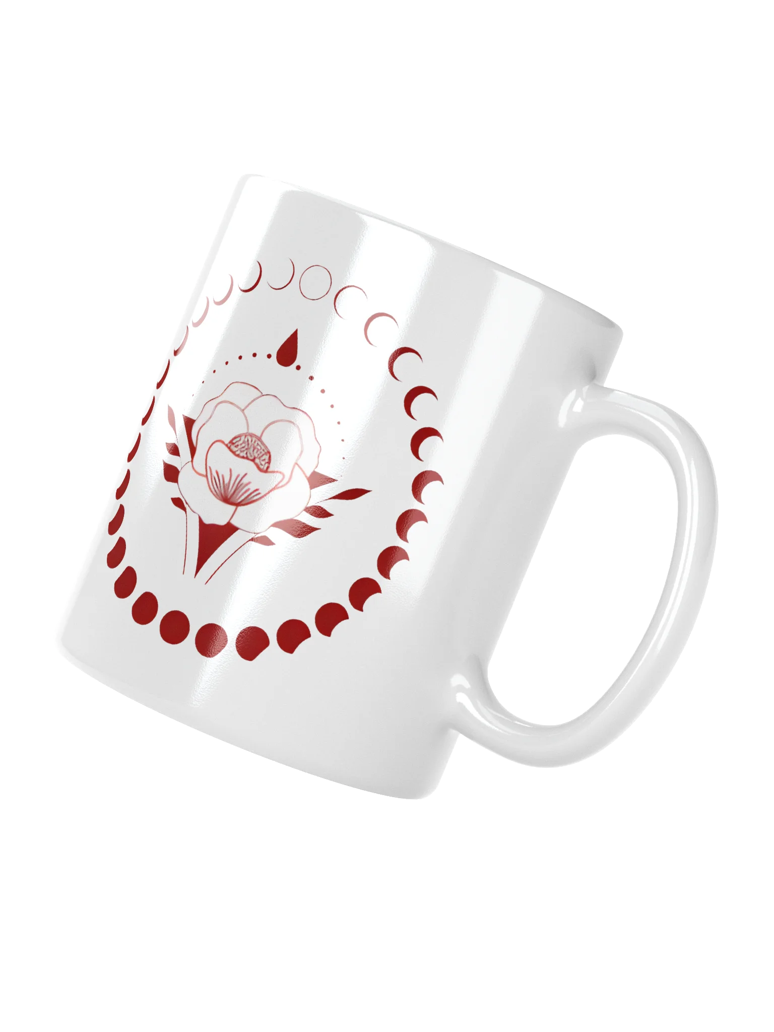 Full Moon Cycle Floral Coffee Mug | Well Women Rising product image (4)