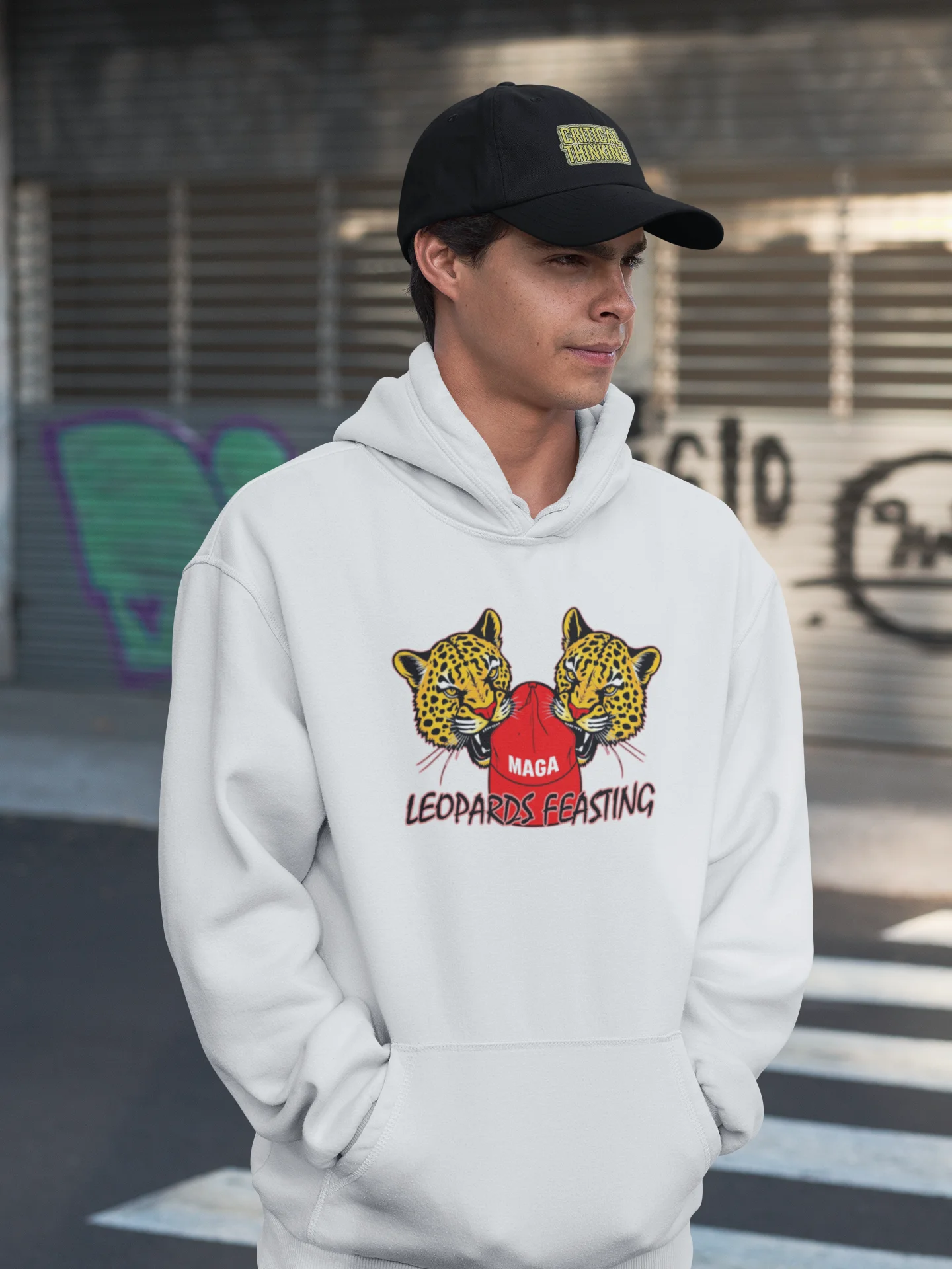 Leopards Eating Faces Meme Hoodie - Satirical Sweatshirt product image (1)