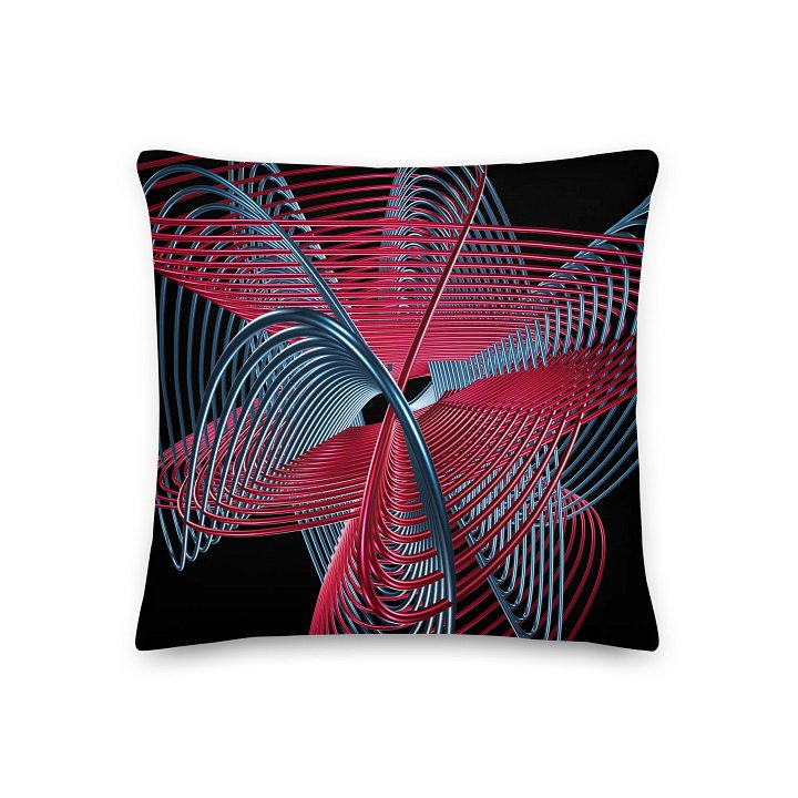 Oscilloscopic Dance 3+4 - Lissajous Figures Mathematical Art Pillow product image (1)