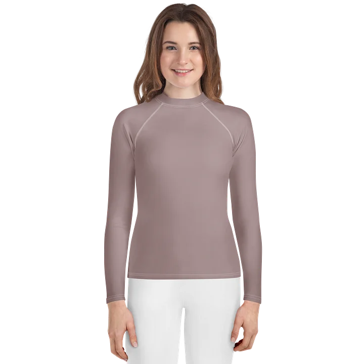 Muted Mauve Youth Rash Guard product image (1)
