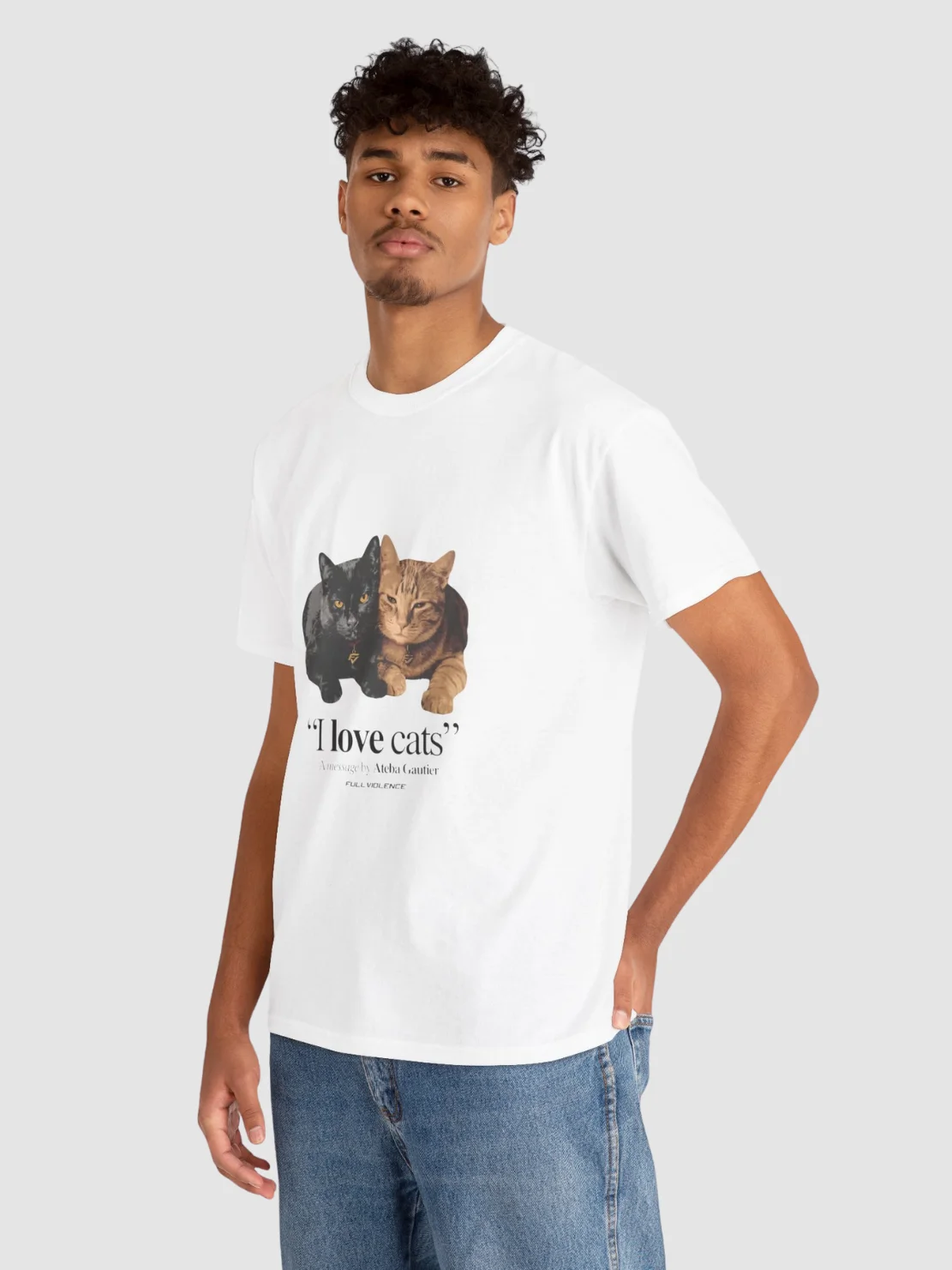 I Love Cats Ateba Gautier Oversized Shirt product image (133)