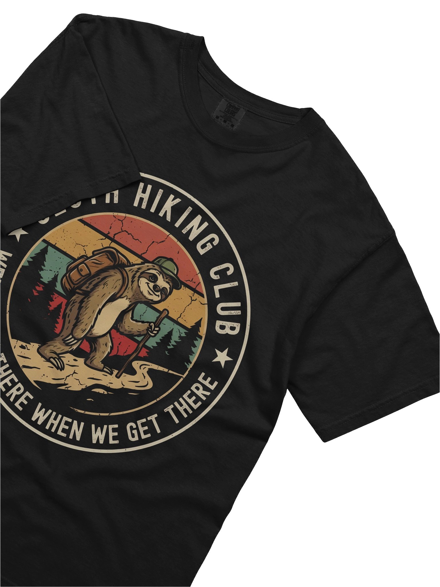 Sloth Hiking We'll Get There When We Get There T-Shirt product image (3)