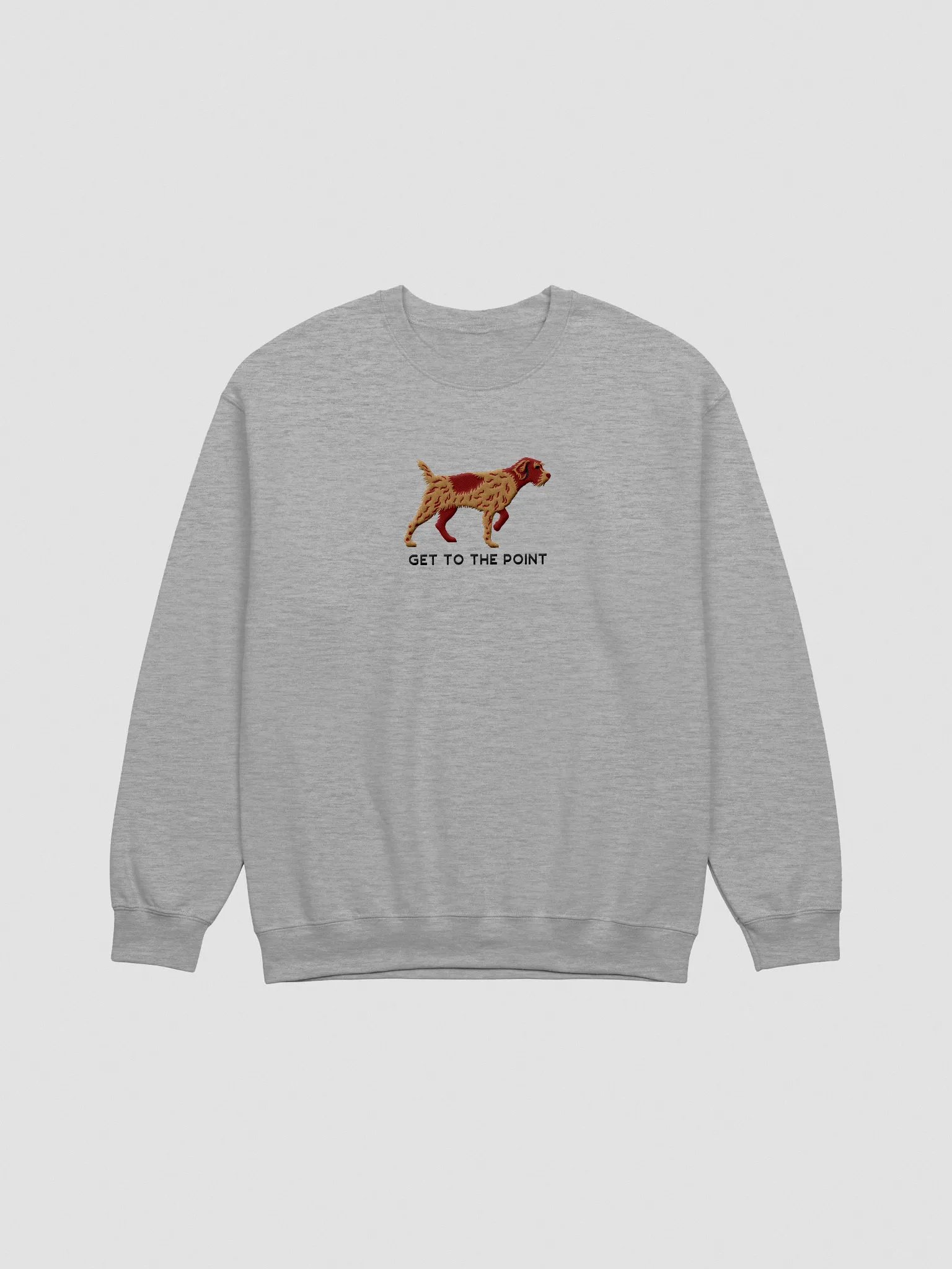 Get to the Point Sweatshirt (Embroidered) of a Wirehaired Pointing Griffon(Chestnut) product image (4)