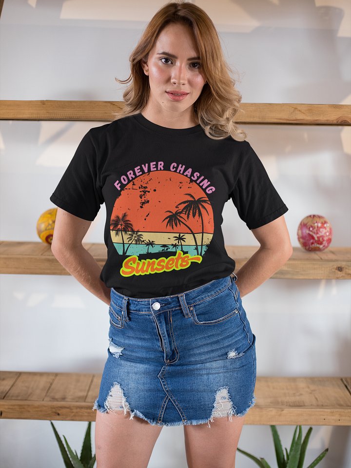 Vintage Sunset Vibes Tee – "Forever Chasing Sunsets" product image (2)