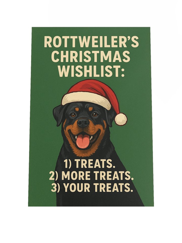 Rottweiler's Christmas Wishlist Poster product image (1)