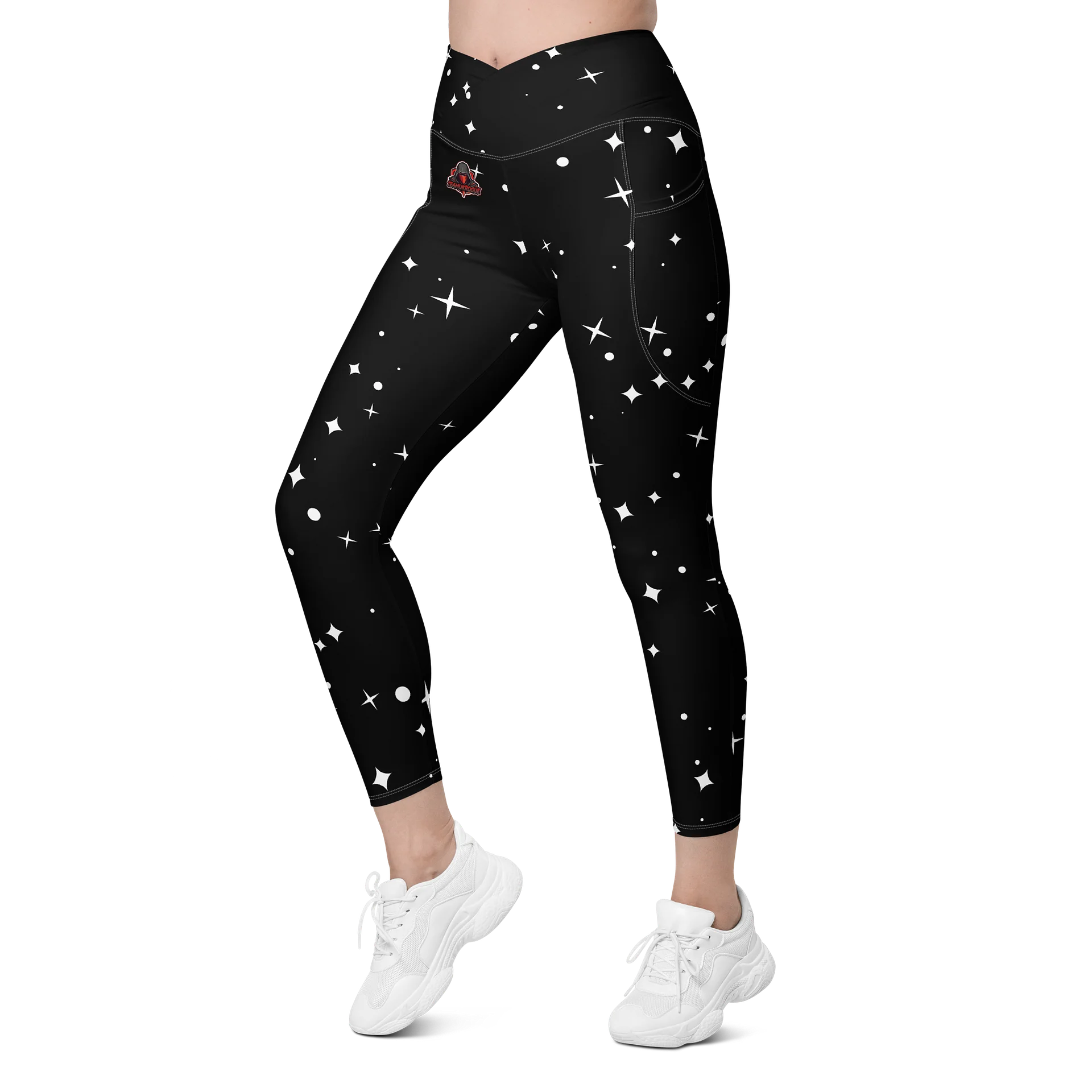 Print Crossover Leggings with Pockets product image (6)