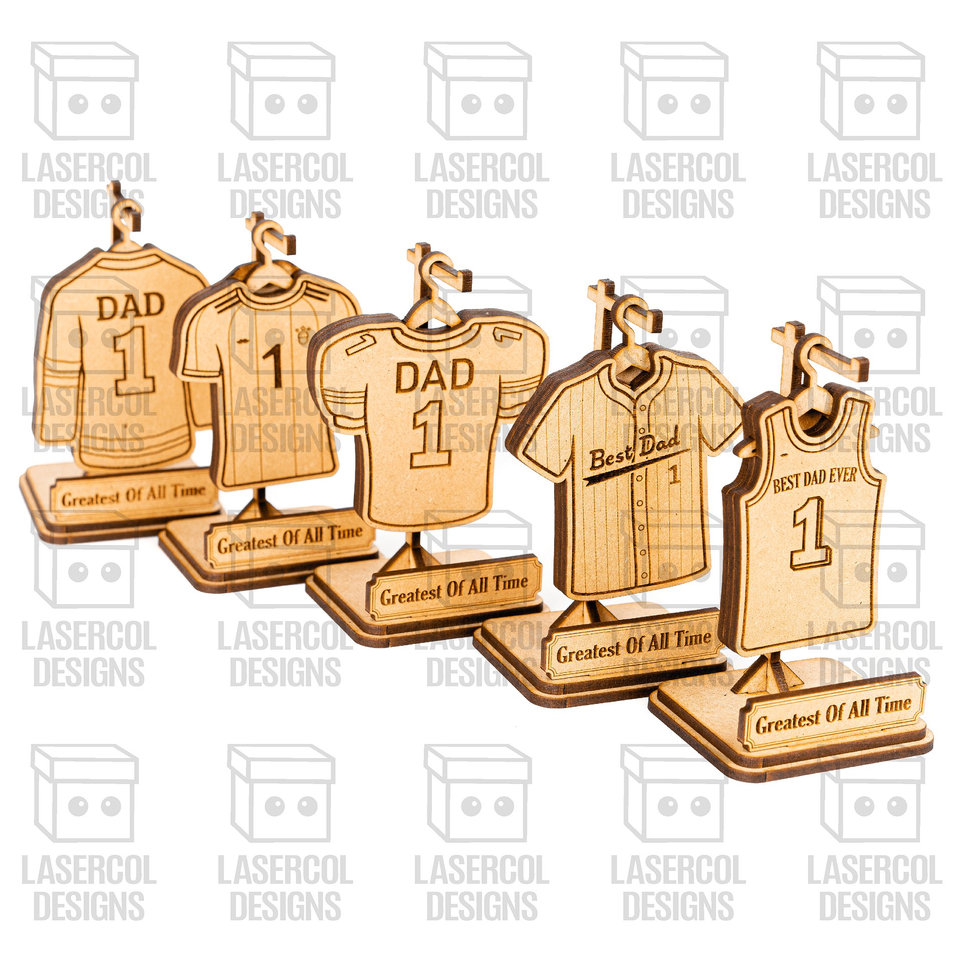 Father's Day Gift Sports Jersey Plaque Trophy For Dad - Laser Cut Files product image (5)