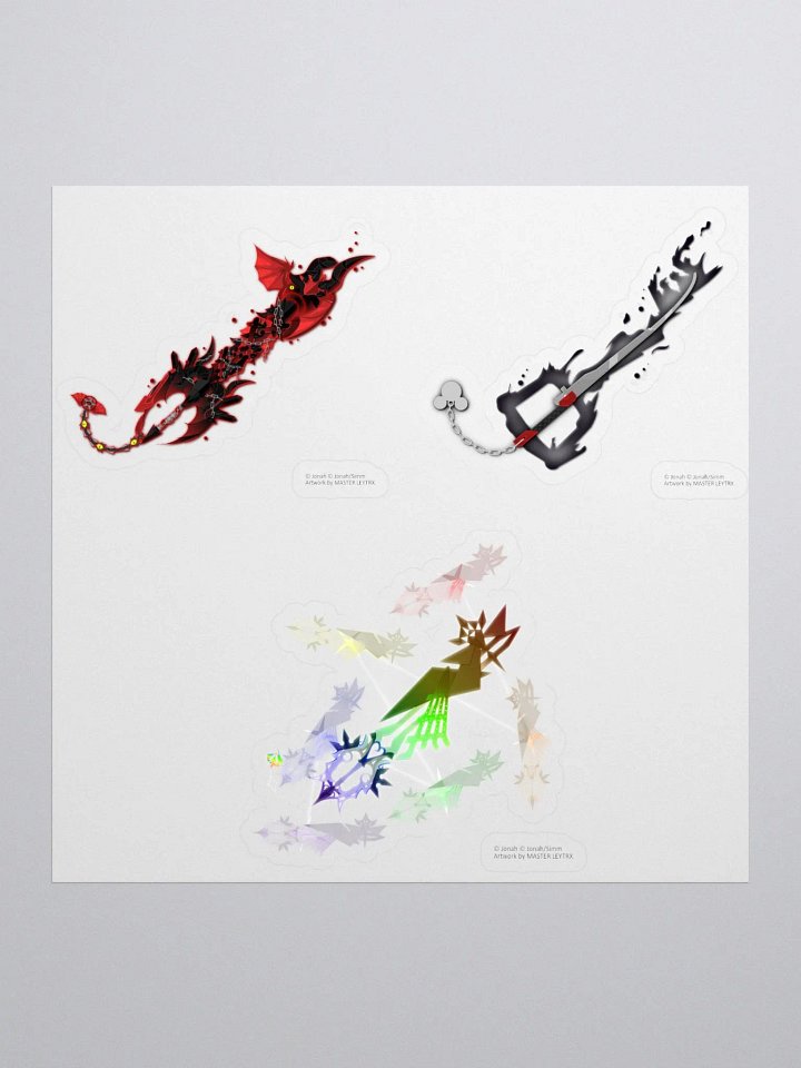 Custom Keyblade Sticker Sheet 13 - Villain Keyblades product image (1)