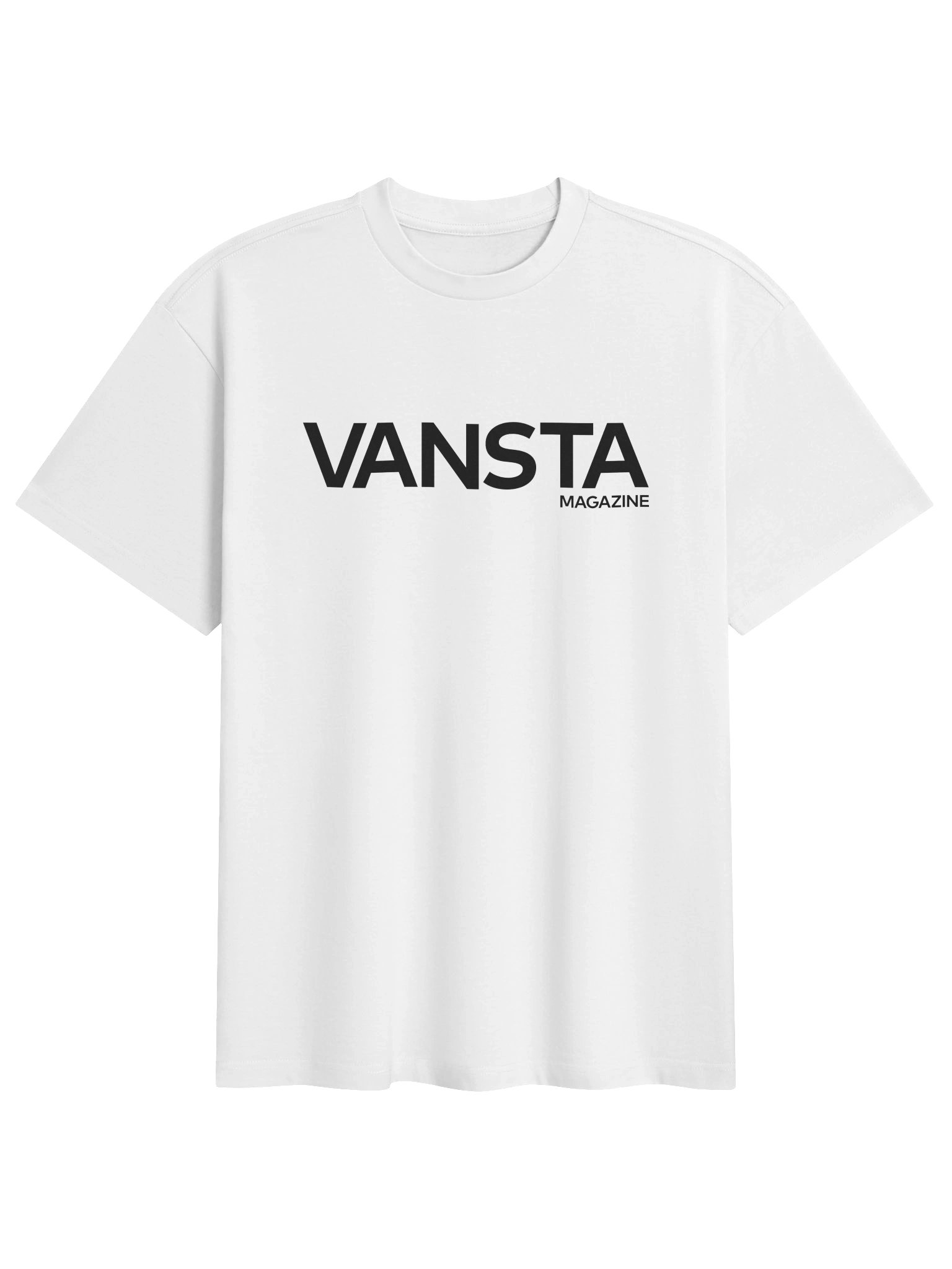 VANSTA Heavyweight Box Tee · White w/ Black logo product image (1)