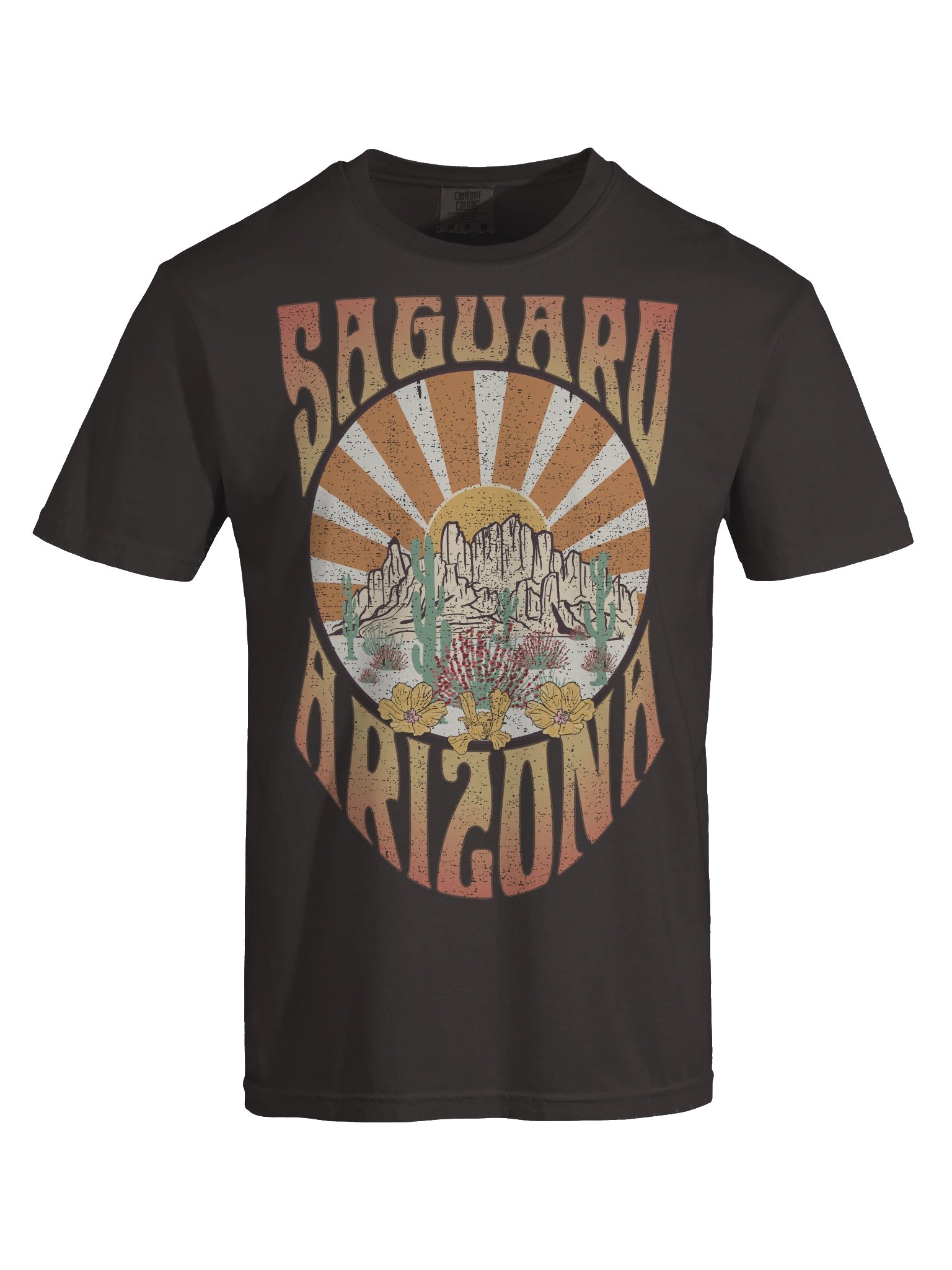Saguaro Arizona Desert Shirt – Retro Southwest Cactus Landscape Vintage Graphic Tee product image (7)