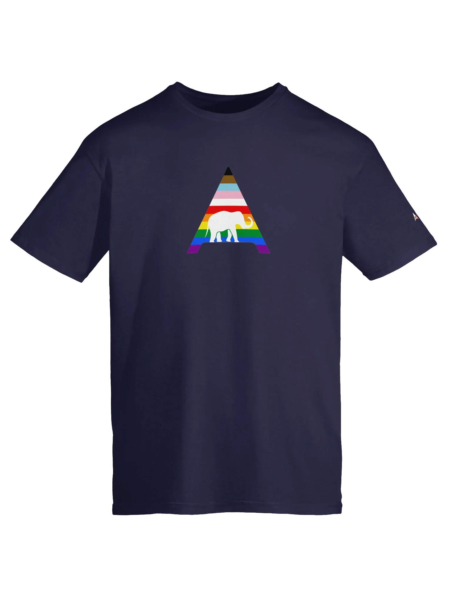 Rainbow ElePHPant Unisex T-Shirt (Dark mode)
