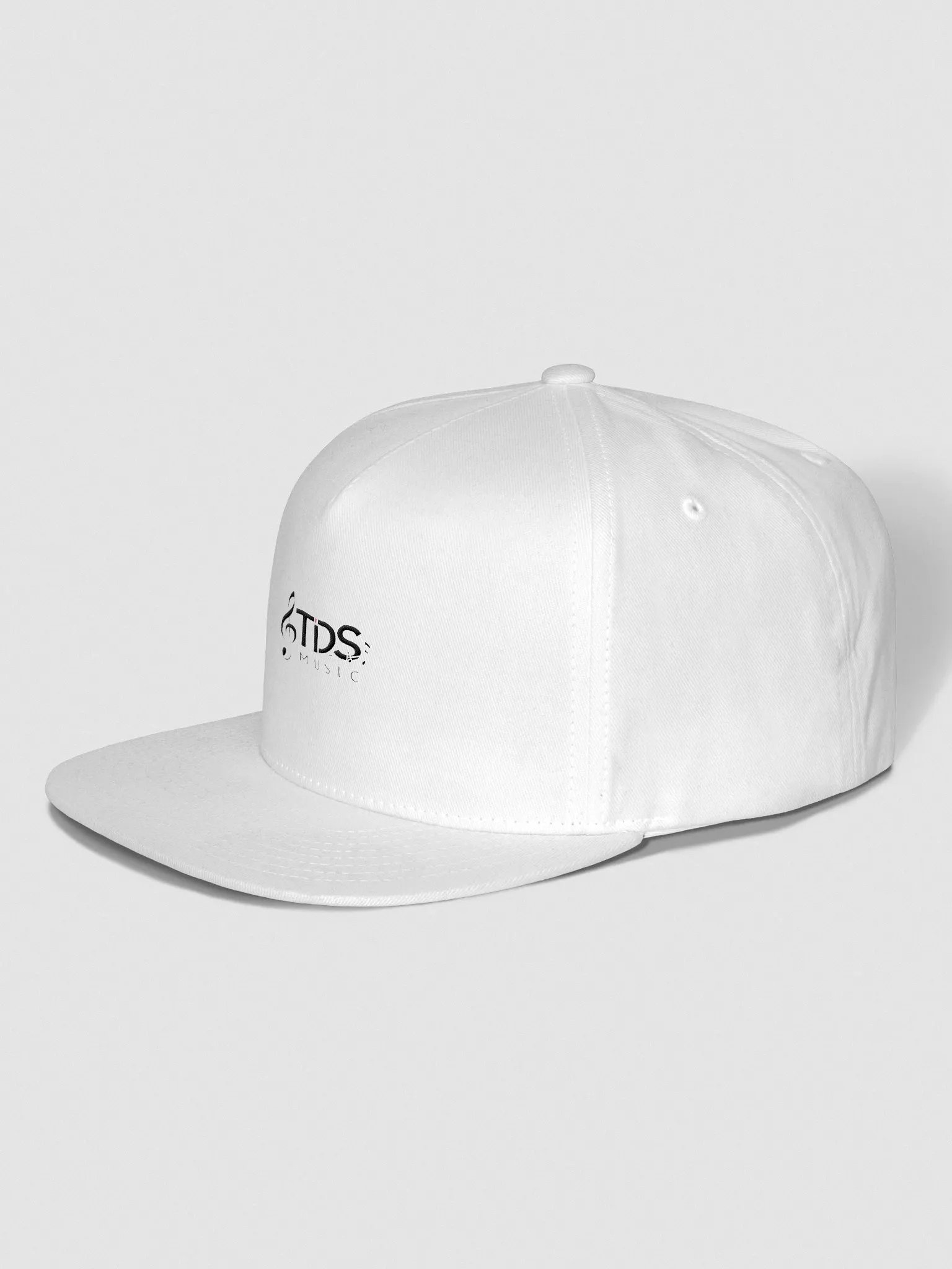 Yupoong Flat Snapback Cap - TDS Embroidered High Profile Hat in White, Gray, Red, Black, and Navy product image (4)