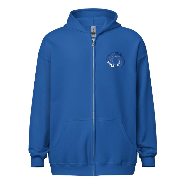 Rule #7 Zip Hoodie Blue and White product image (17)