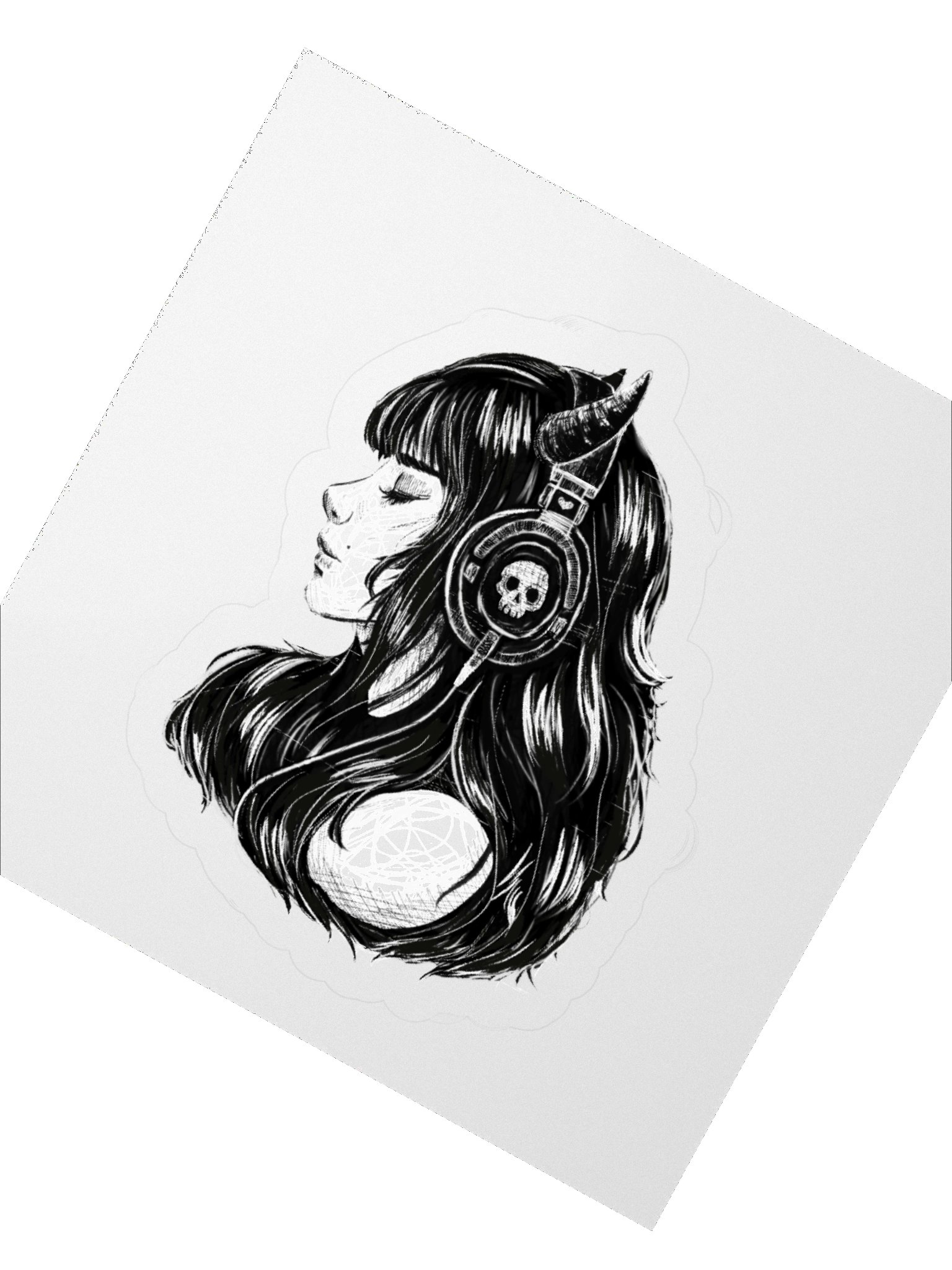 Skull Headphone Sticker product image (4)