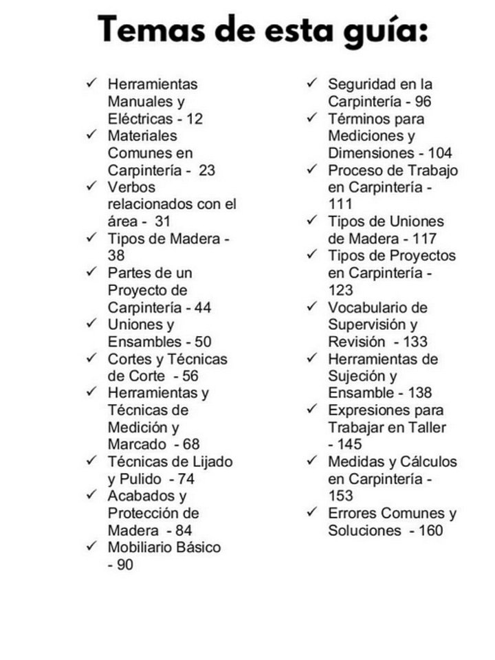 Carpintería / libro para aprender inglés con pronunicación / Trabajos de carpintero product image (2)