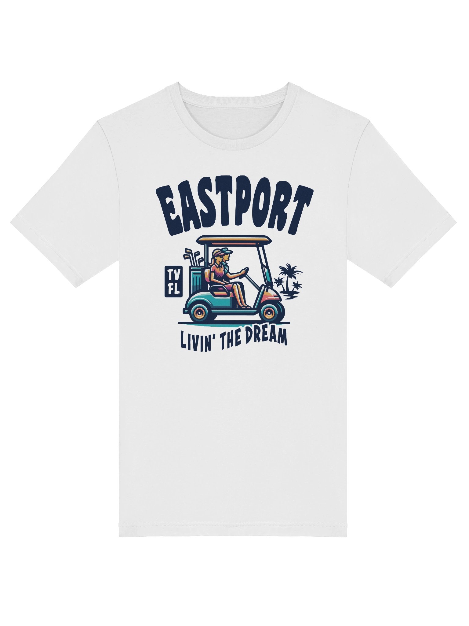 Eastport TV Florida USA Fun Golf Cart Design T-shirt product image (29)