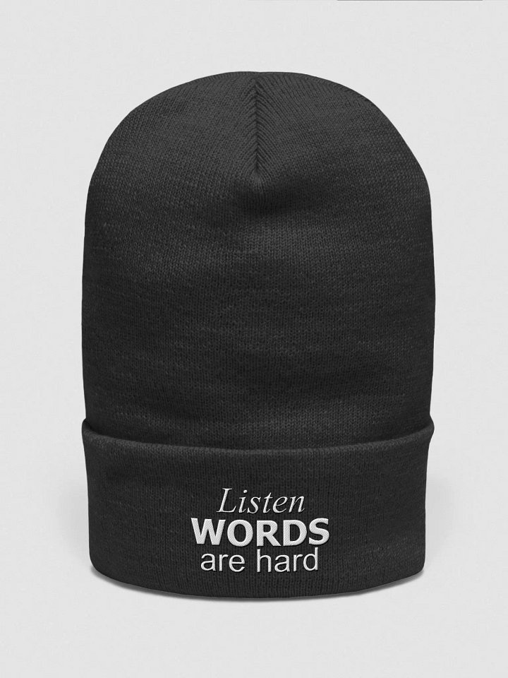 Words Are Hard Beanie product image (1)