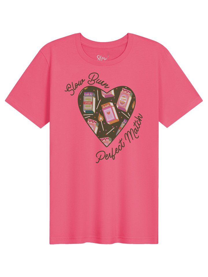 Slow Burn Perfect Match | Black Lined Colorful Heart logo - B&C product image (1)