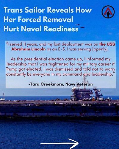 Tara Creekmore, a Navy sailor who deployed on the USS Abraham Lincoln, was about to take over her command’s avionics shop whe...